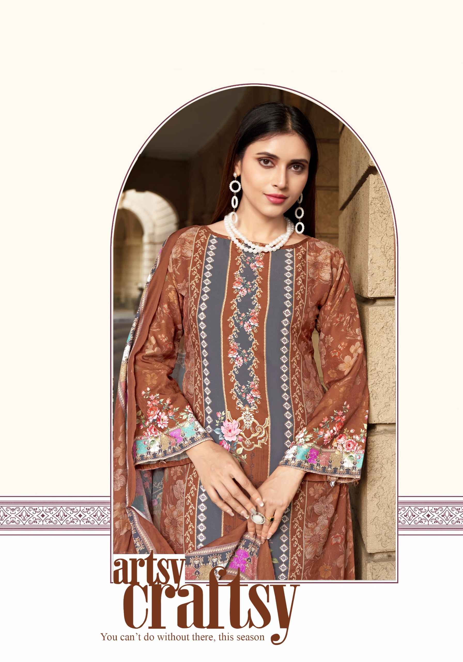 Harshit Fashion Aleesa Maslin Dress Material 6 pcs Catalogue