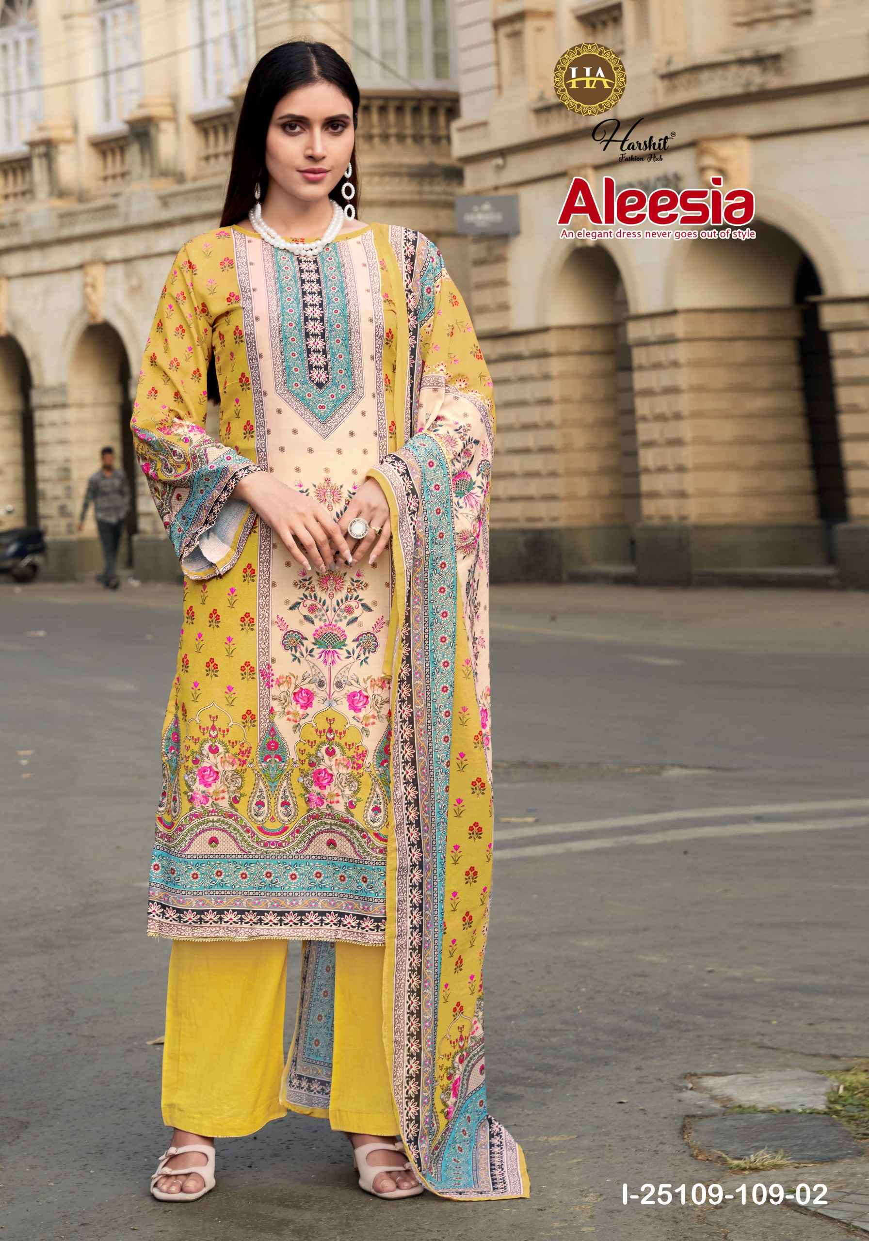 Harshit Fashion Aleesa Maslin Dress Material 6 pcs Catalogue