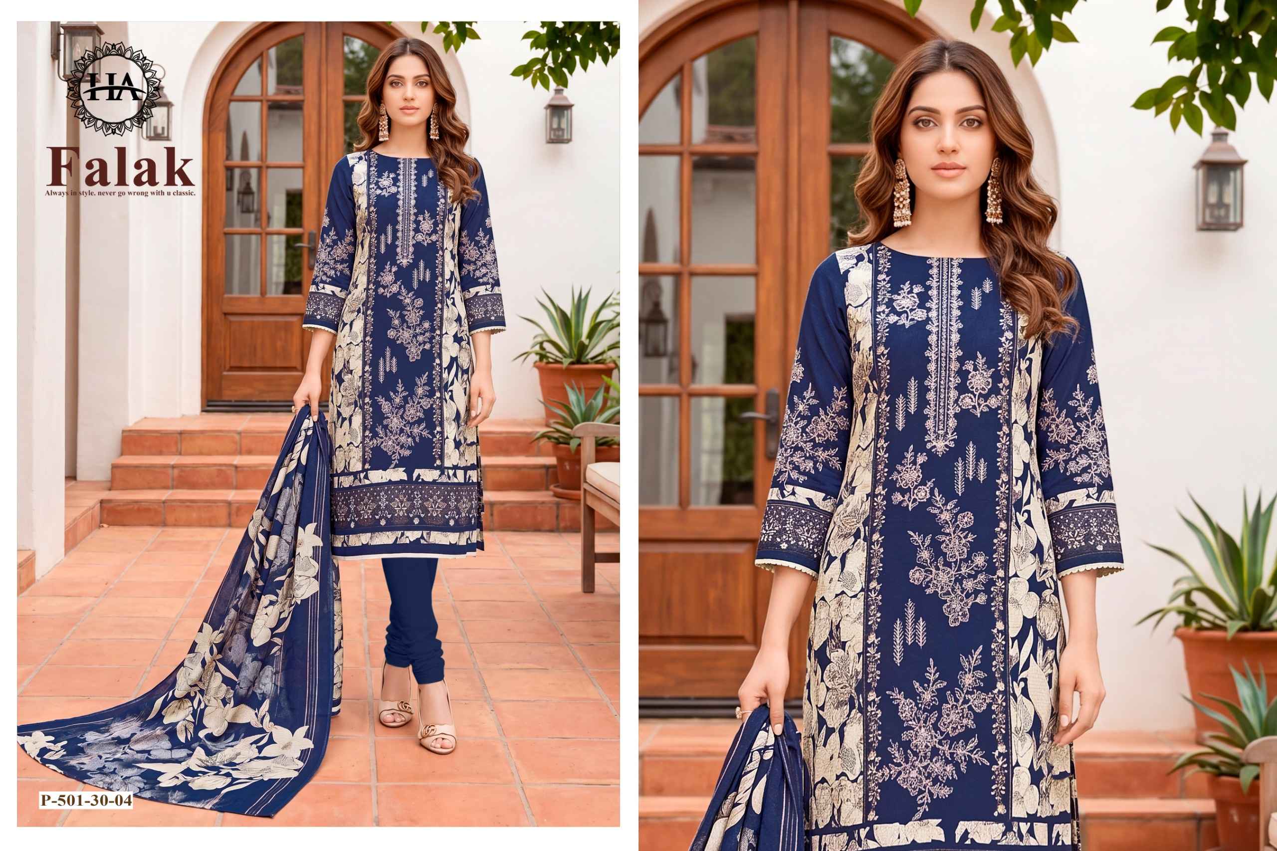 Harshit Fashion Falak Viscose Reyon Dress Material 6 pcs Catalogue