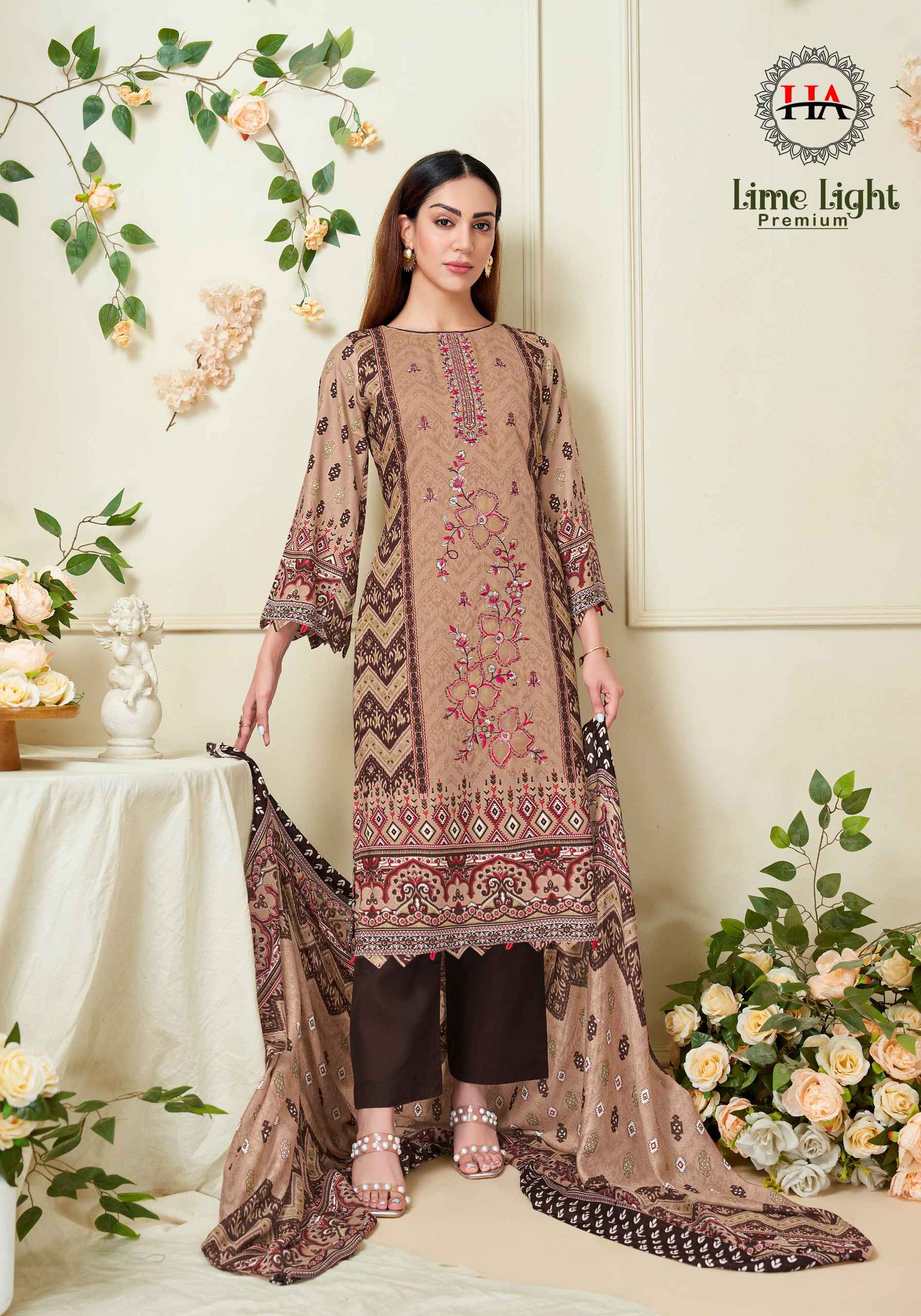 Harshit Fashion Lime Light Premium Viscose Reyon Dress Material 6 pcs Catalogue
