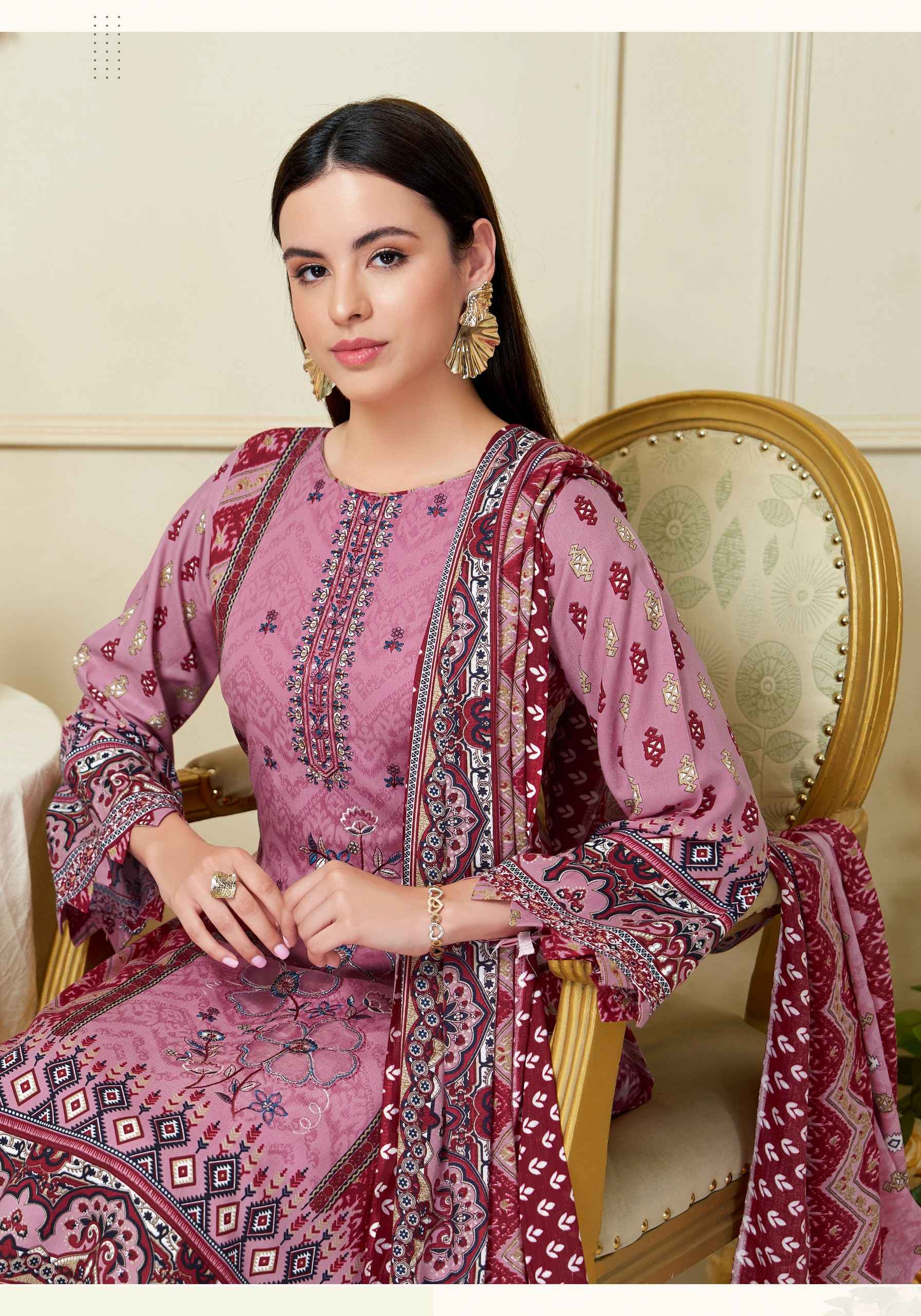 Harshit Fashion Lime Light Premium Viscose Reyon Dress Material 6 pcs Catalogue