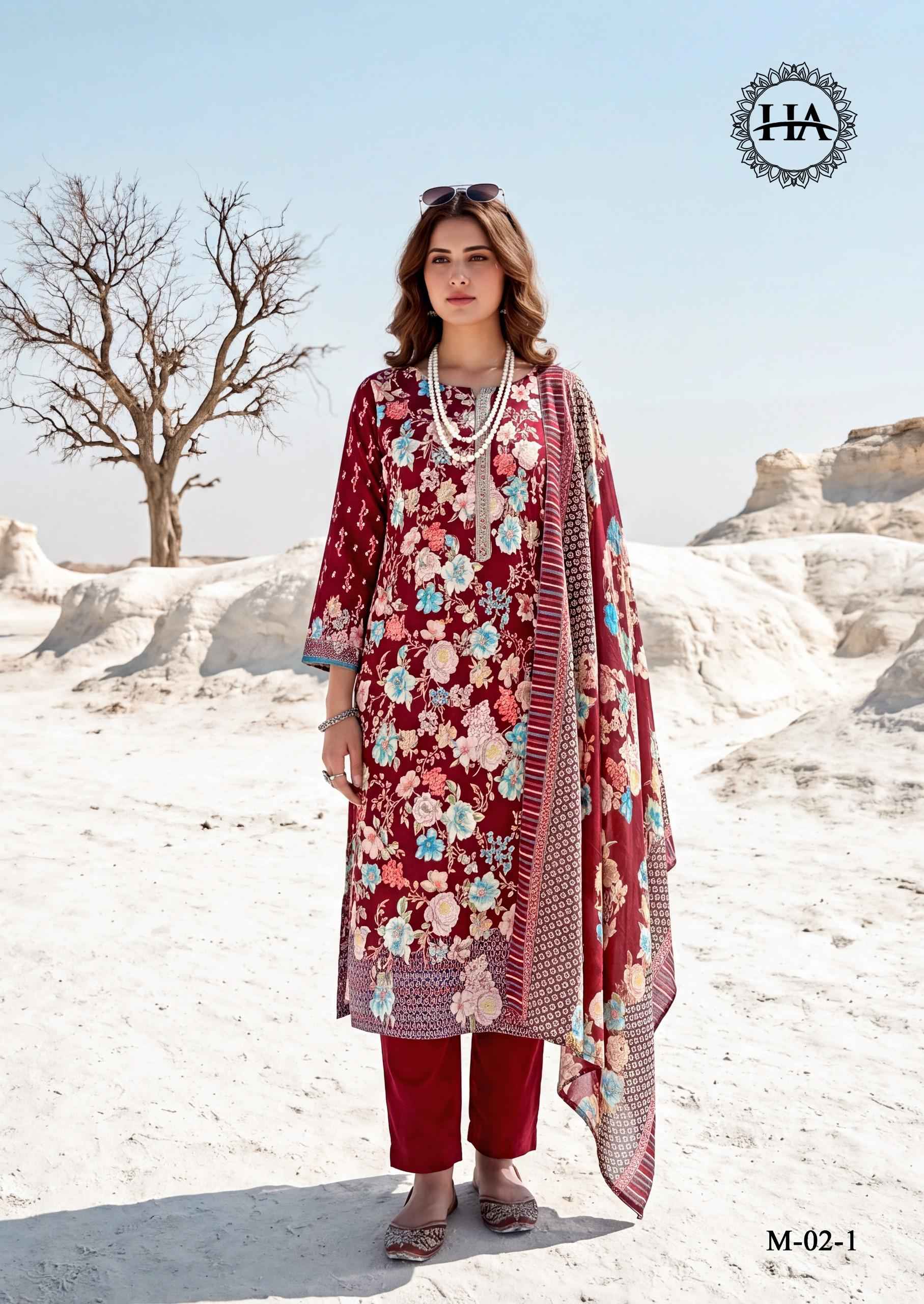 Harshit Fashion Lumina Zam Dress Material 6 pcs Catalogue