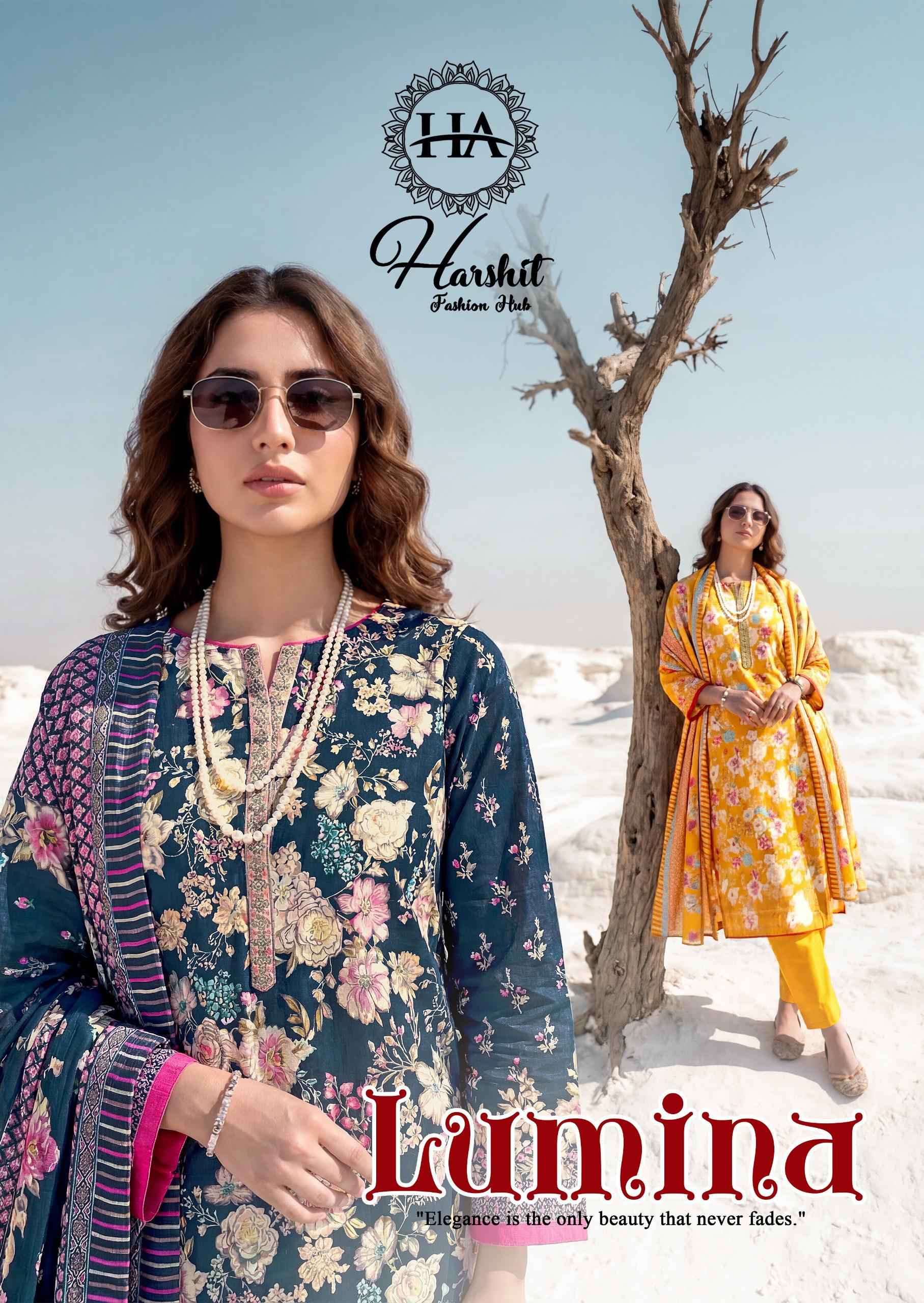 Harshit Fashion Lumina Zam Dress Material 6 pcs Catalogue