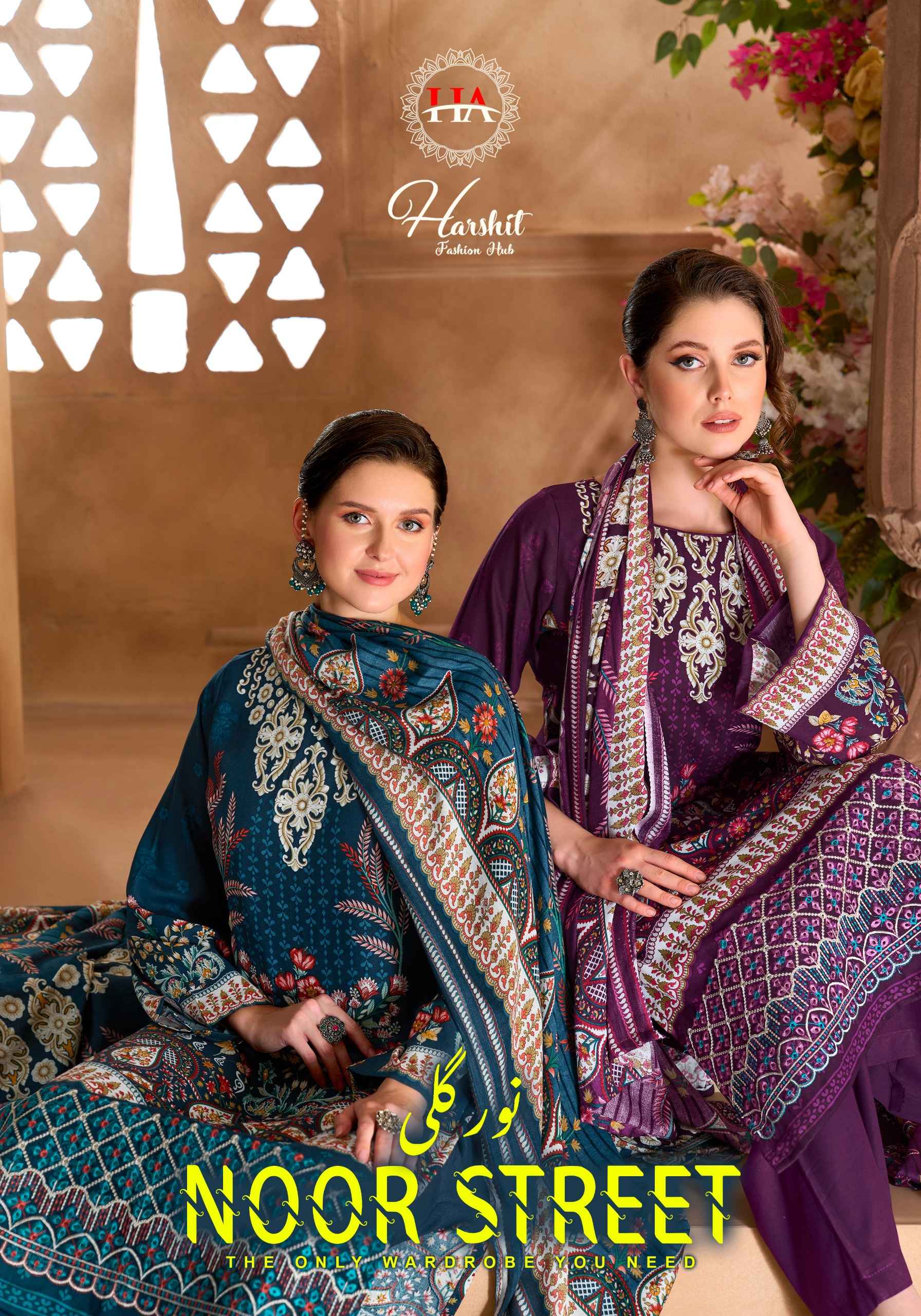Harshit Fashion Noor Street Viscose Reyon Dress Material 6 pcs Catalogue