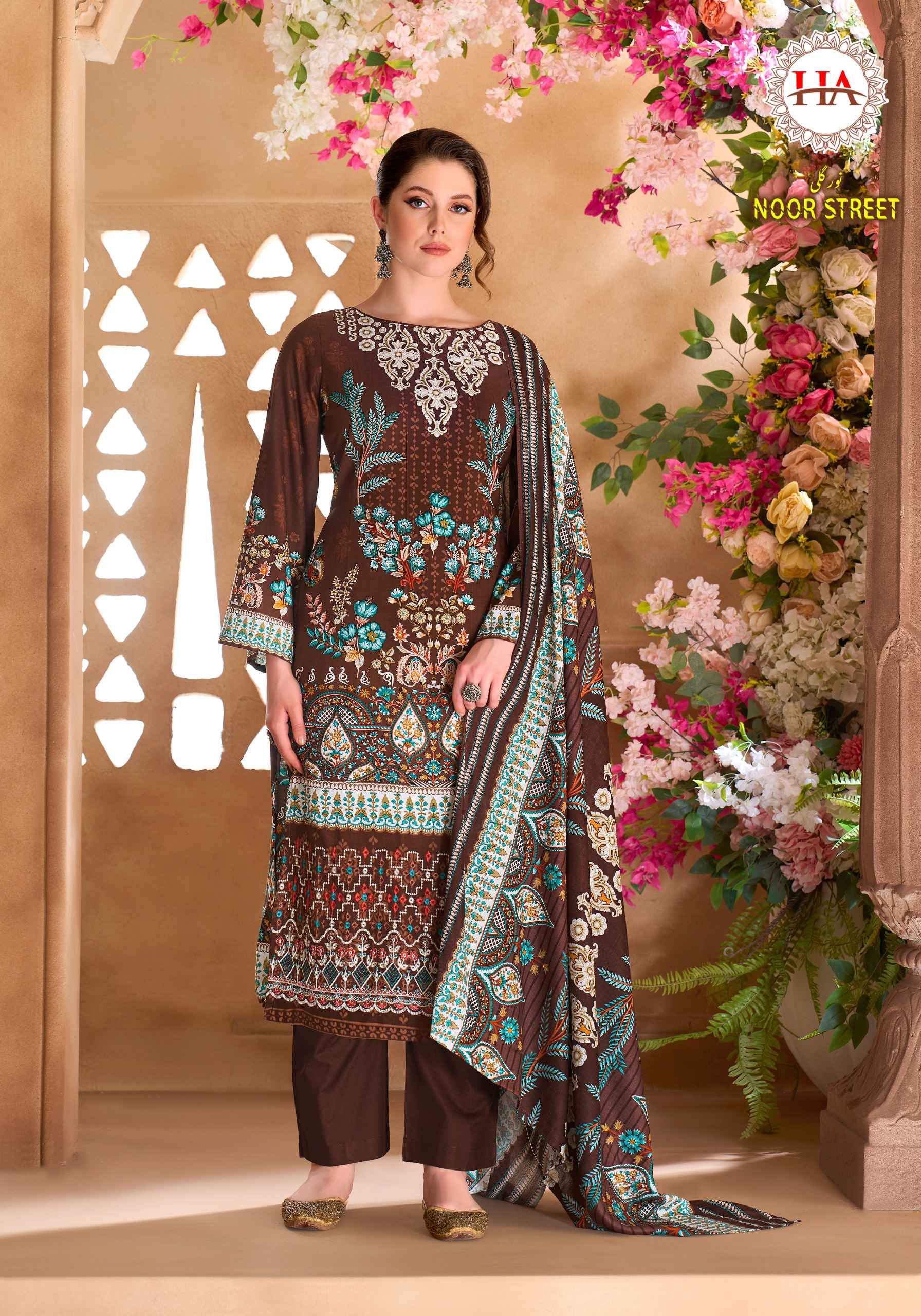Harshit Fashion Noor Street Viscose Reyon Dress Material 6 pcs Catalogue