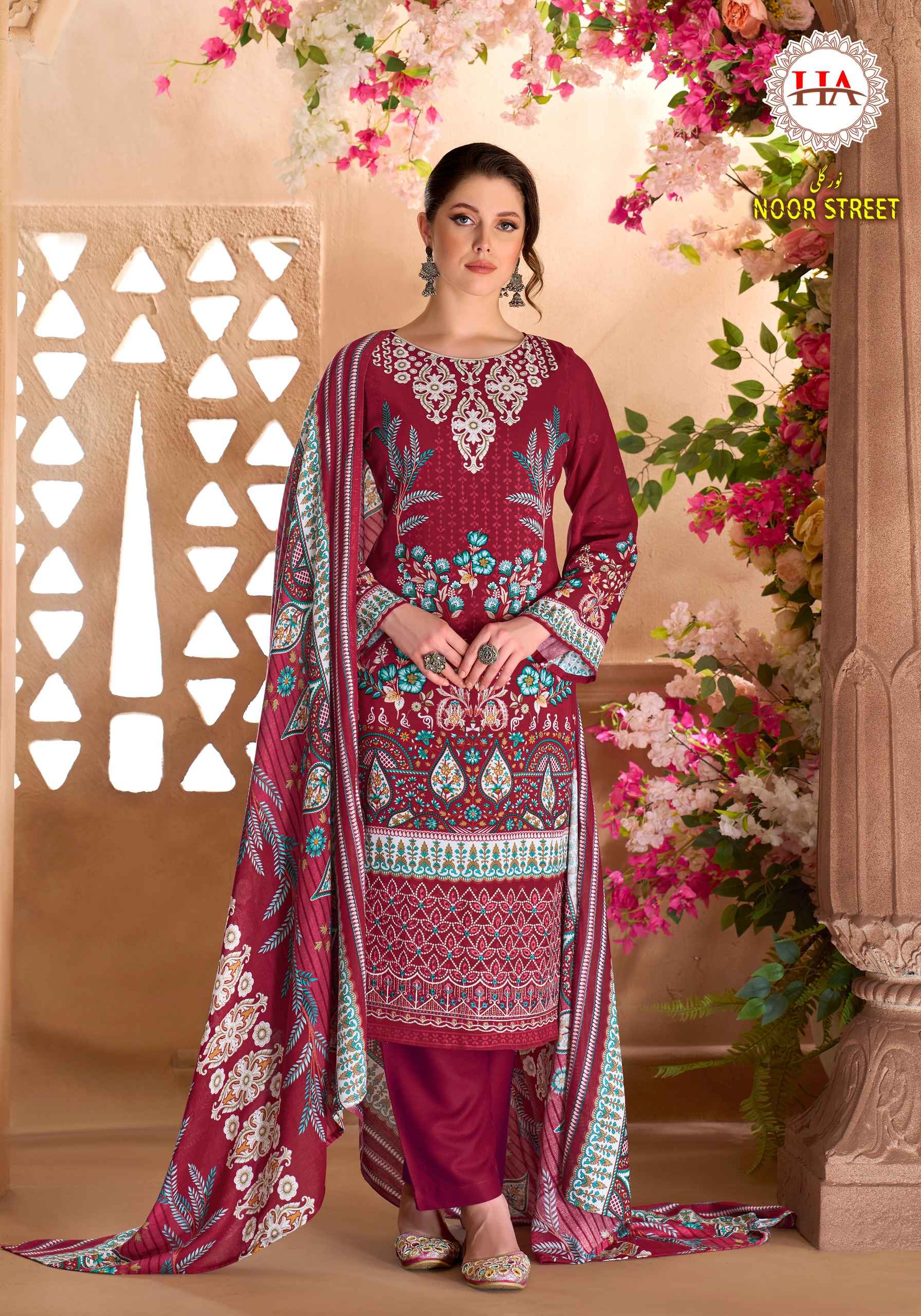 Harshit Fashion Noor Street Viscose Reyon Dress Material 6 pcs Catalogue