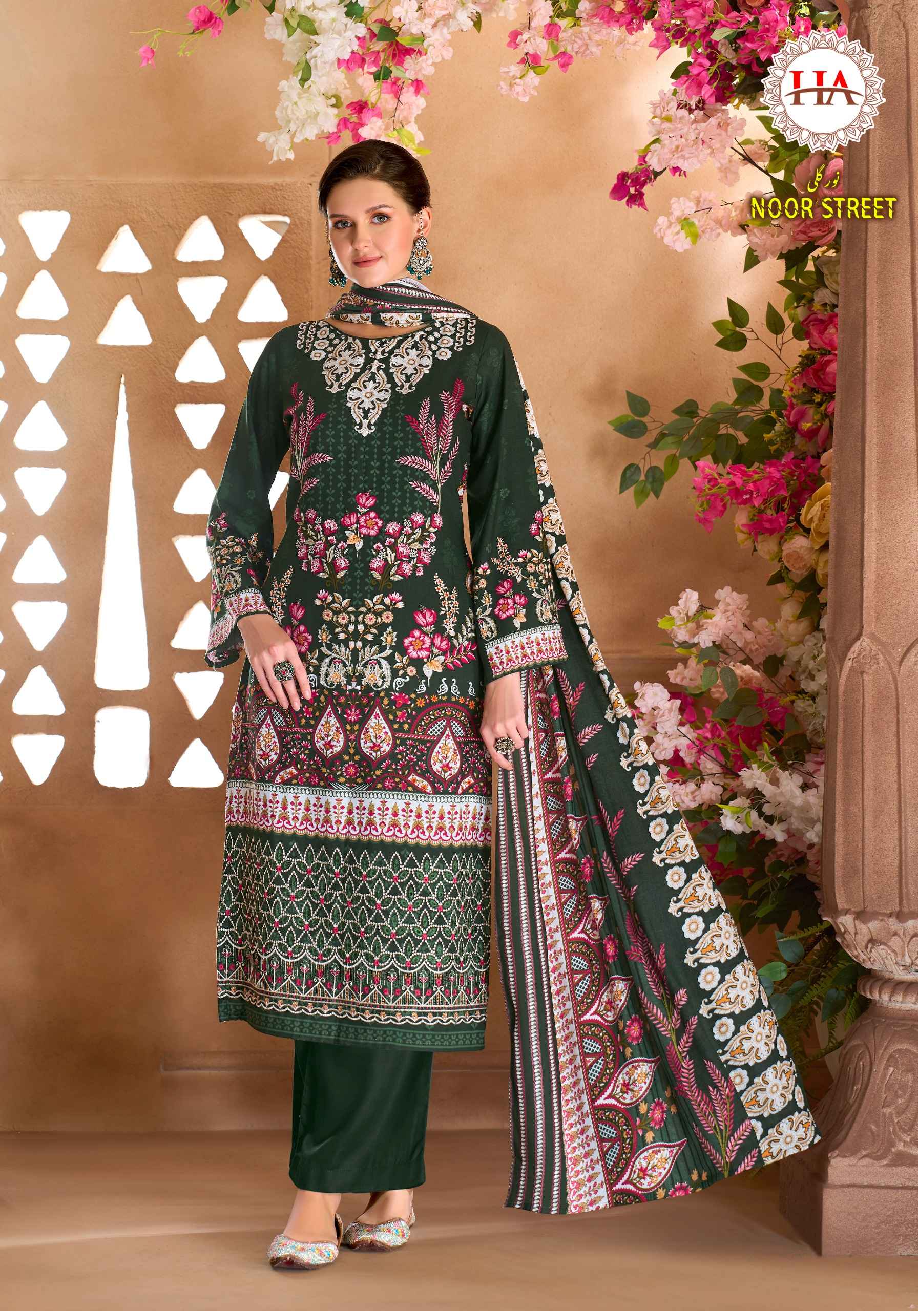 Harshit Fashion Noor Street Viscose Reyon Dress Material 6 pcs Catalogue
