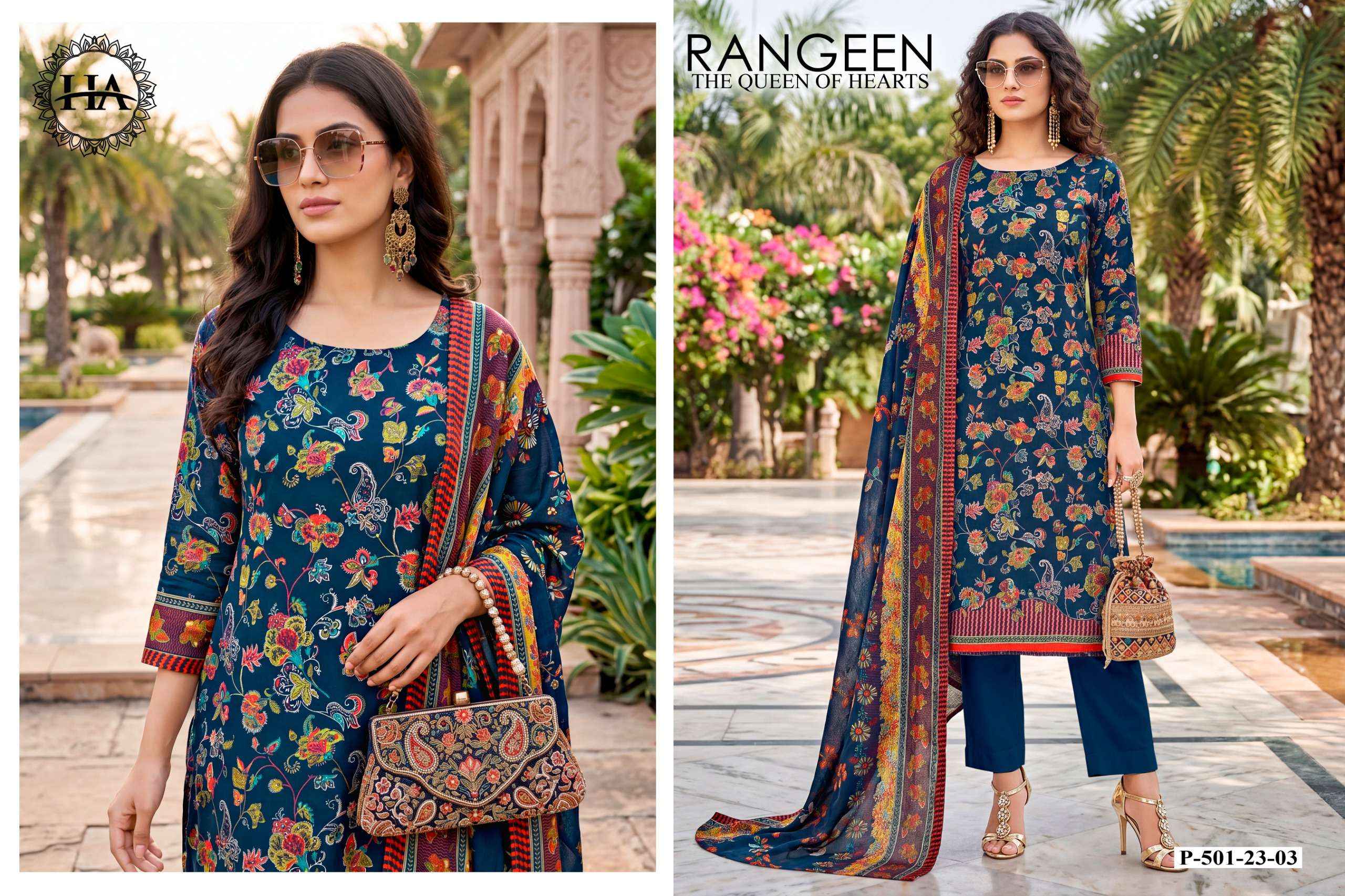 Harshit Fashion Rangeen Jam Cotton Dress Material 6 pcs Catalogue