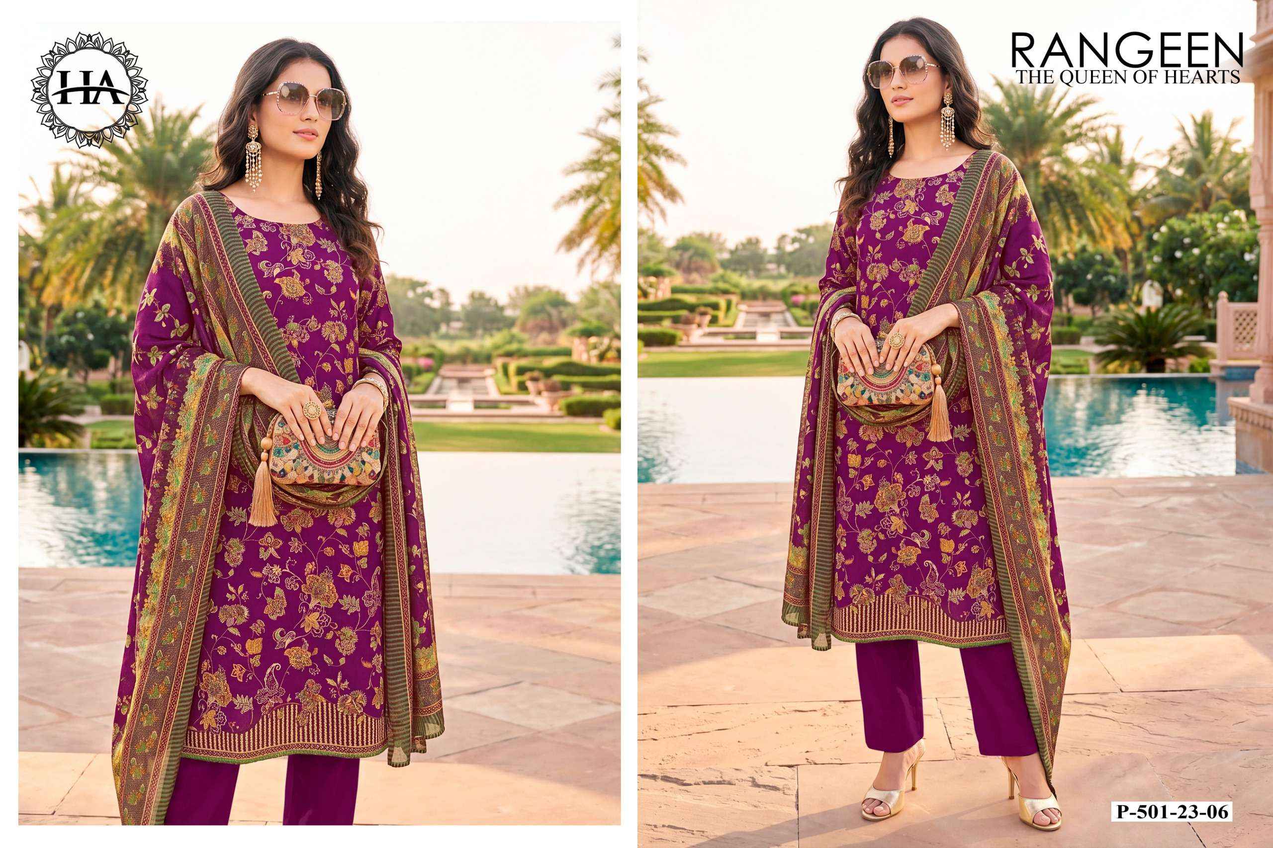 Harshit Fashion Rangeen Jam Cotton Dress Material 6 pcs Catalogue
