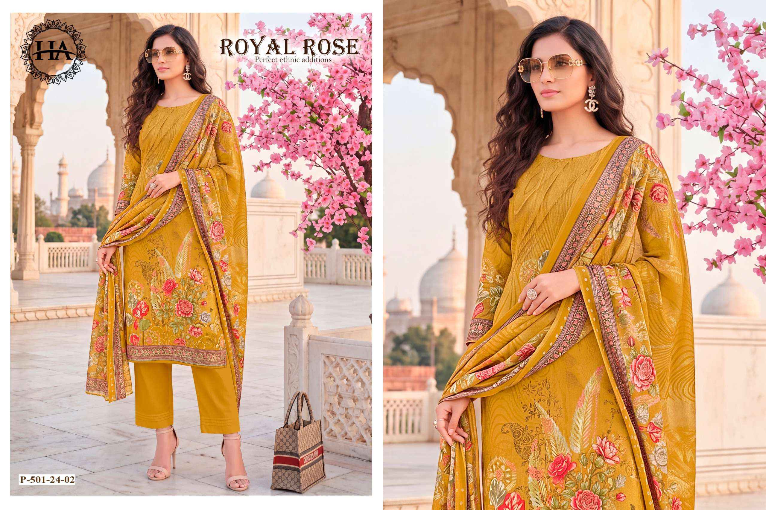 Harshit Fashion Royal Rose Jam Cotton Dress Material 4 pcs Catalogue