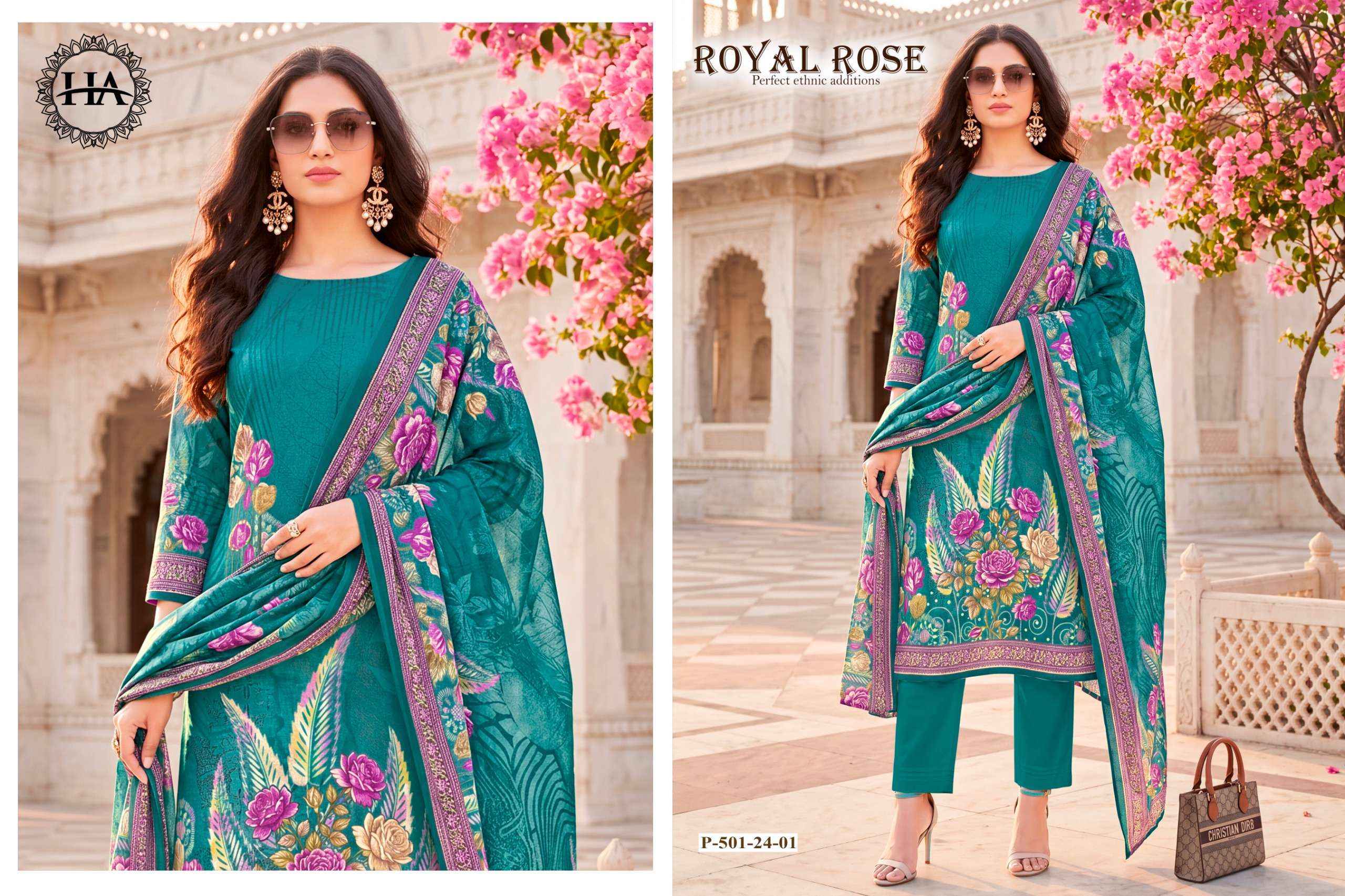 Harshit Fashion Royal Rose Jam Cotton Dress Material 4 pcs Catalogue
