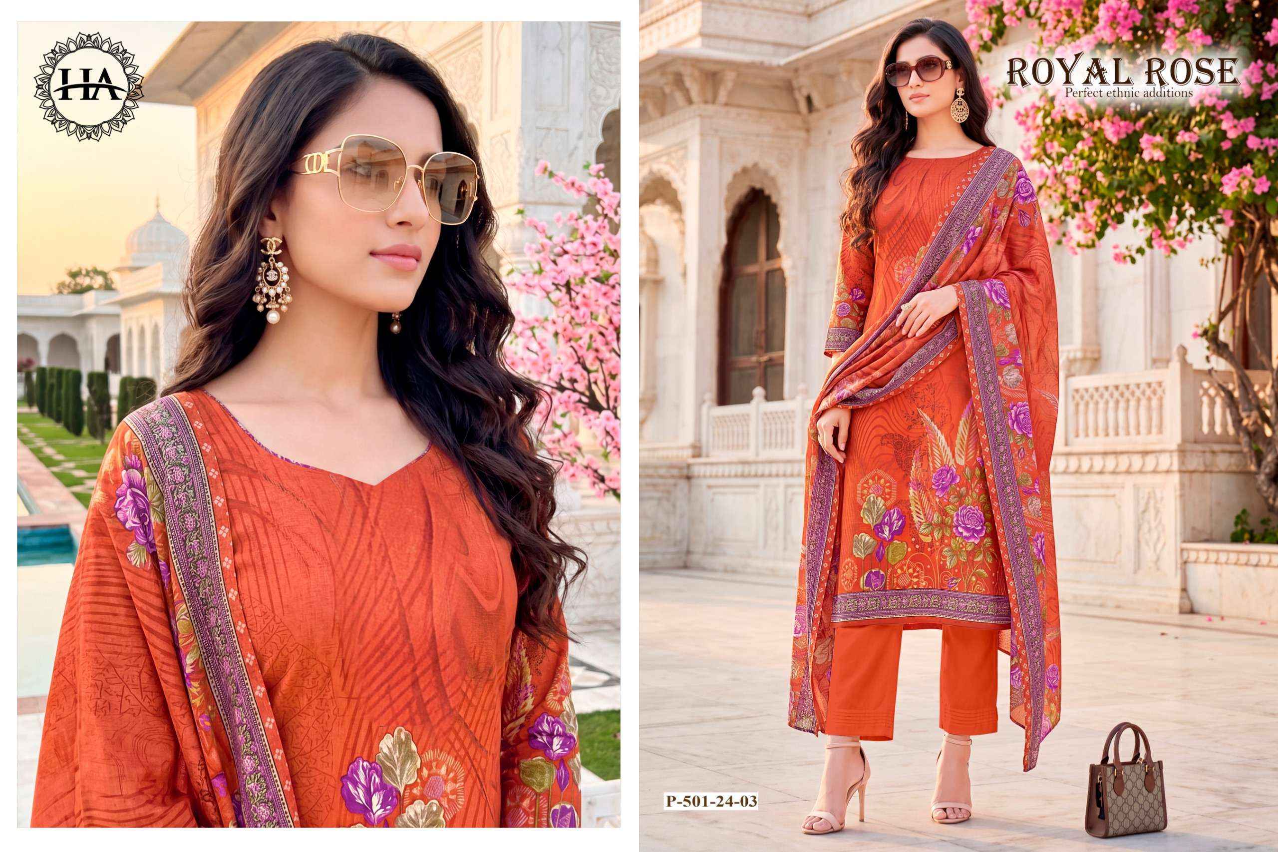 Harshit Fashion Royal Rose Jam Cotton Dress Material 4 pcs Catalogue