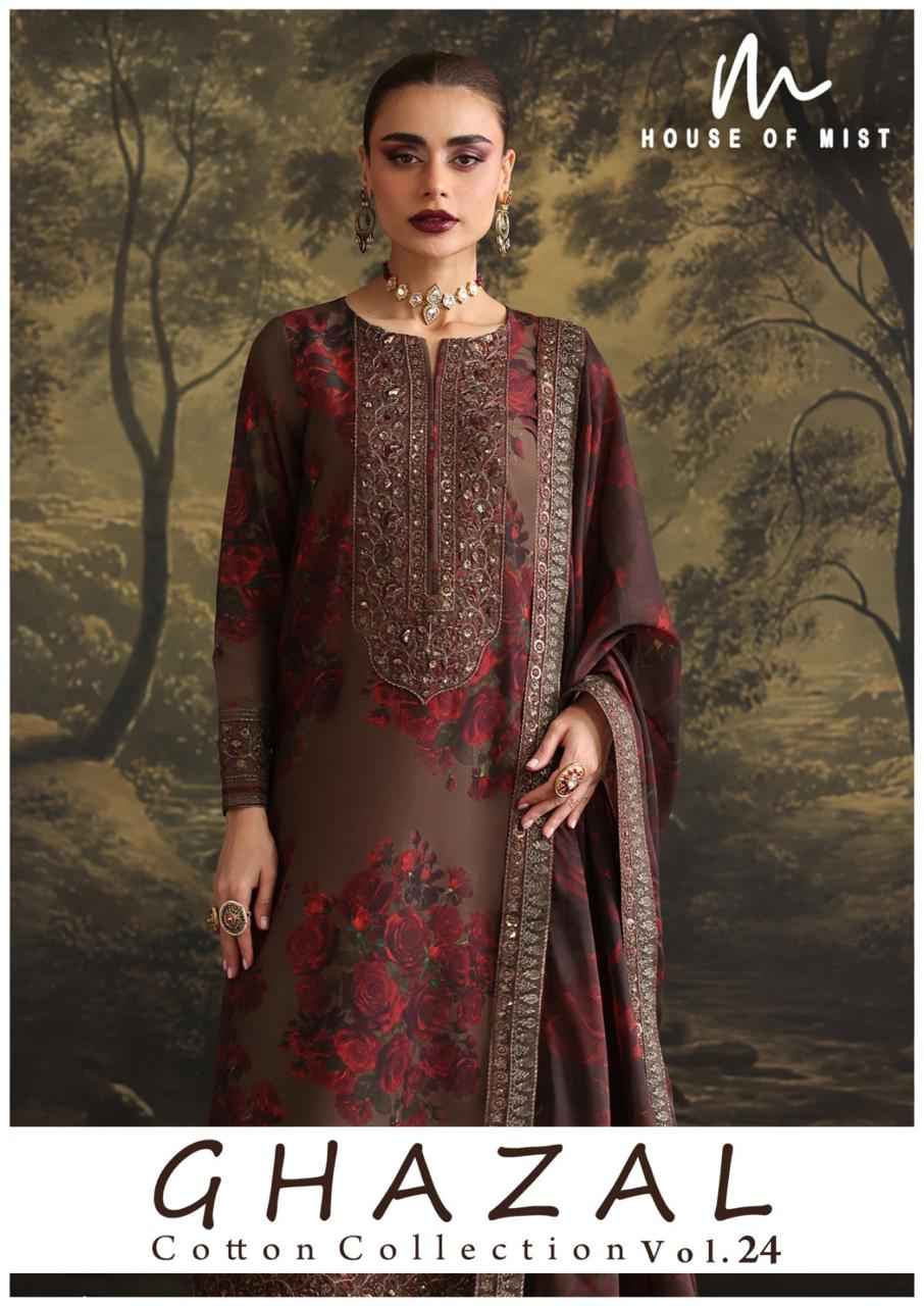 House Of Mist Ghazal Cotton Collection Vol 24 Cotton Dress Material 6 pcs Catalogue