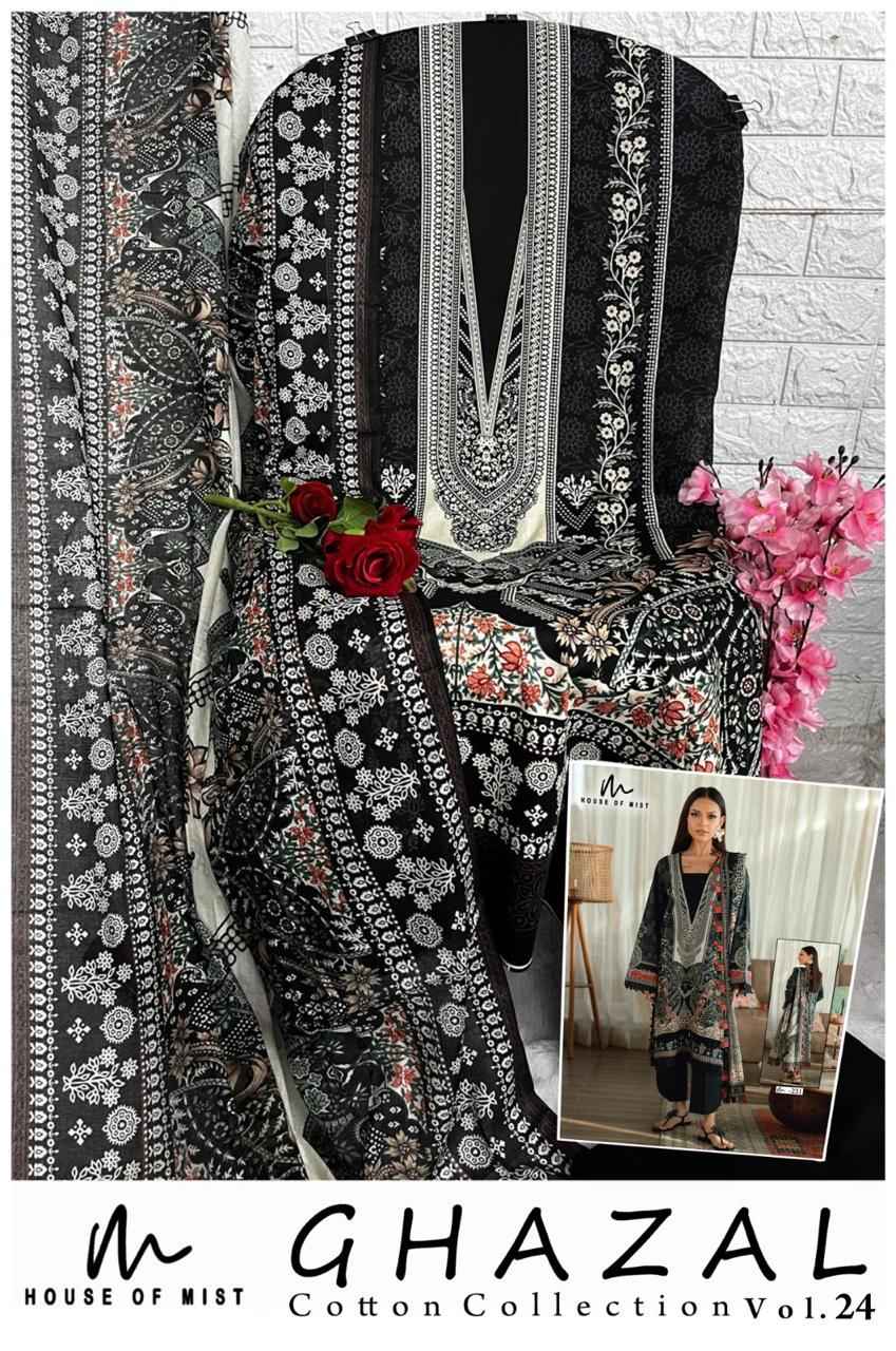 House Of Mist Ghazal Cotton Collection Vol 24 Cotton Dress Material 6 pcs Catalogue