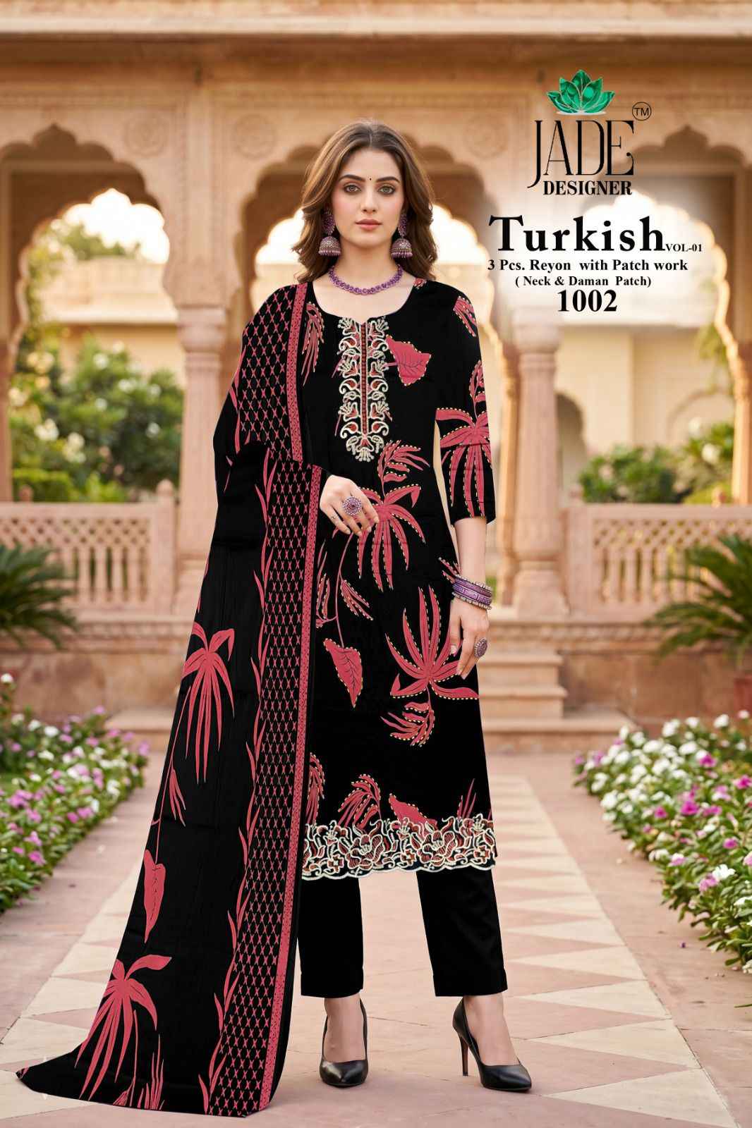 Jade Turkish Vol 1 Viscose Rayon Dress Material 5 pcs Catalogue