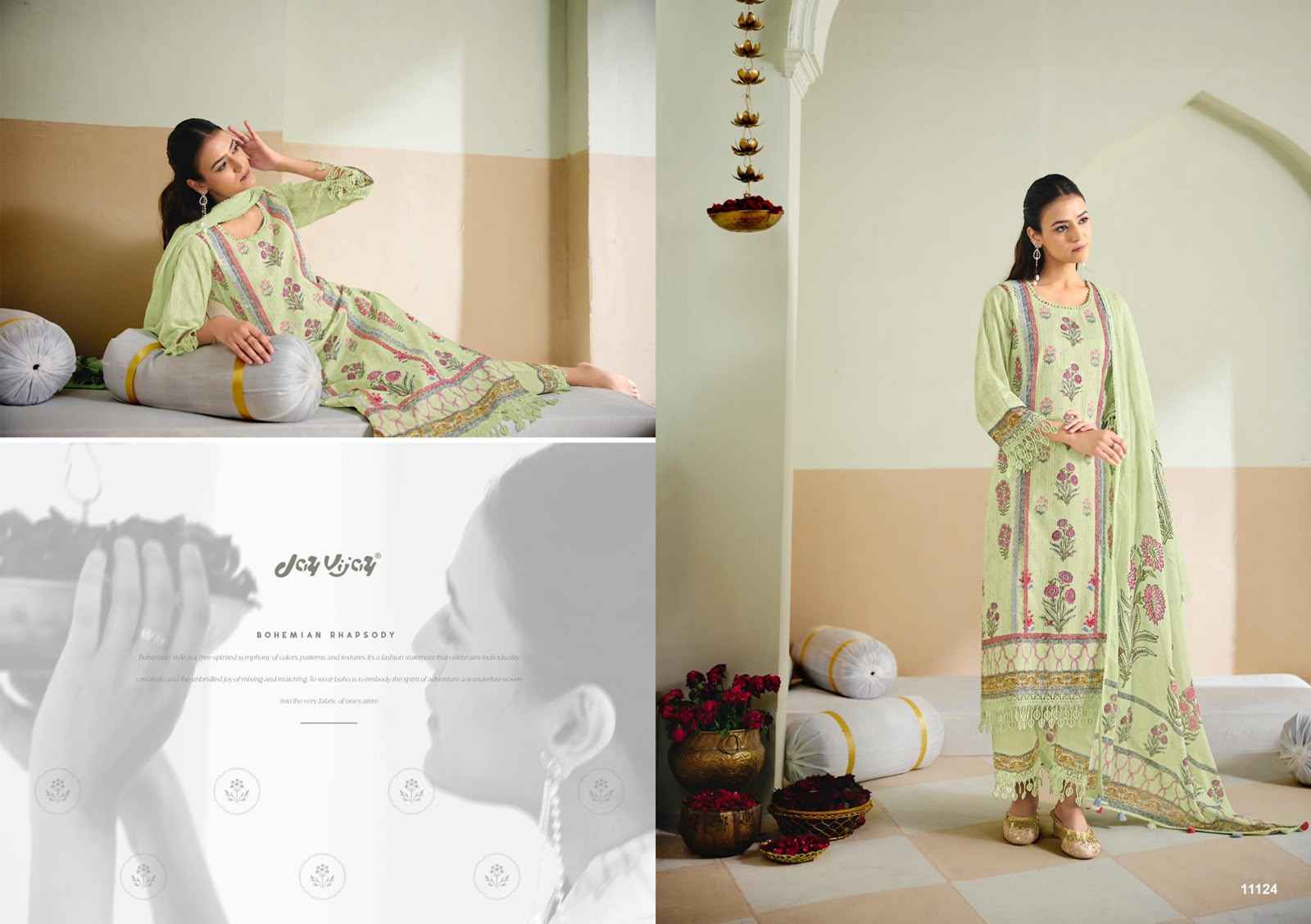 Jay Vijay Pranaya Cotton Dress Material 6 pcs Catalogue