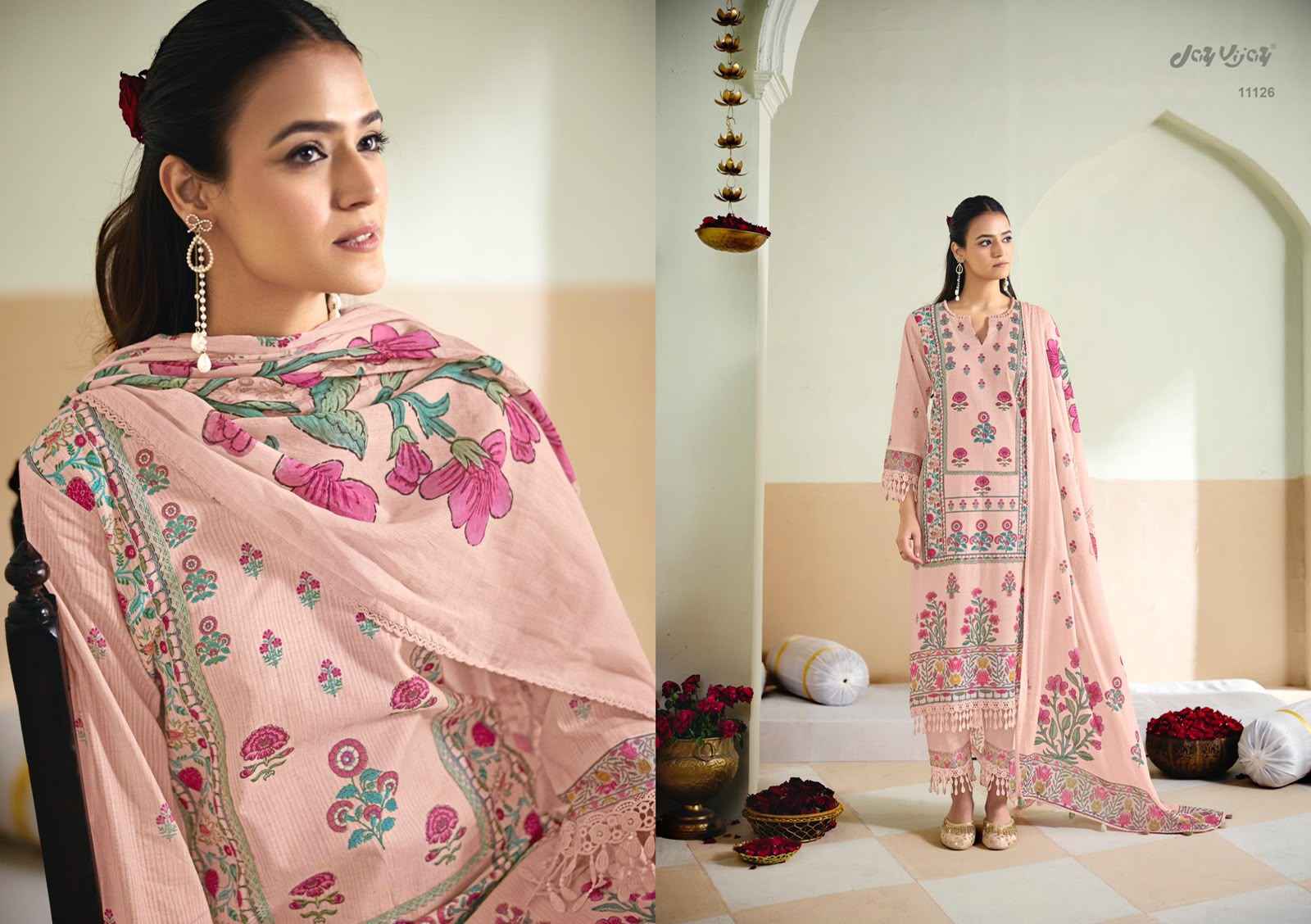 Jay Vijay Pranaya Cotton Dress Material 6 pcs Catalogue
