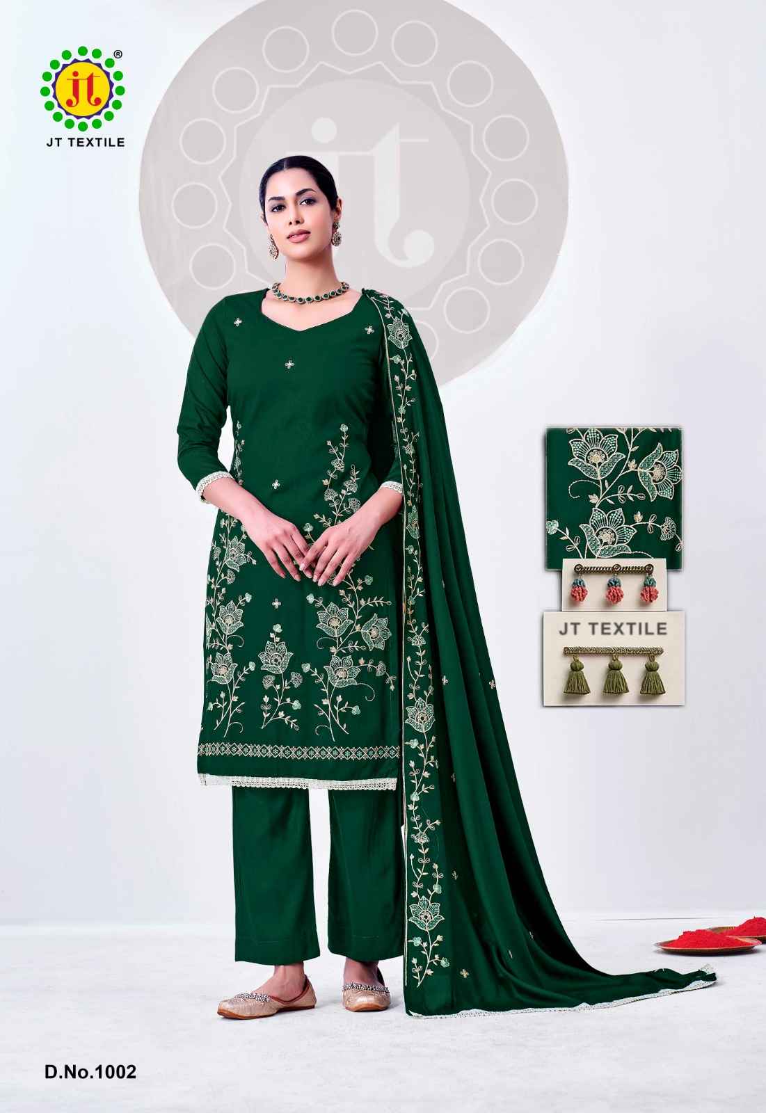 Jt Alina Vol 2 Rayon Dress Material 5 pcs Catalogue