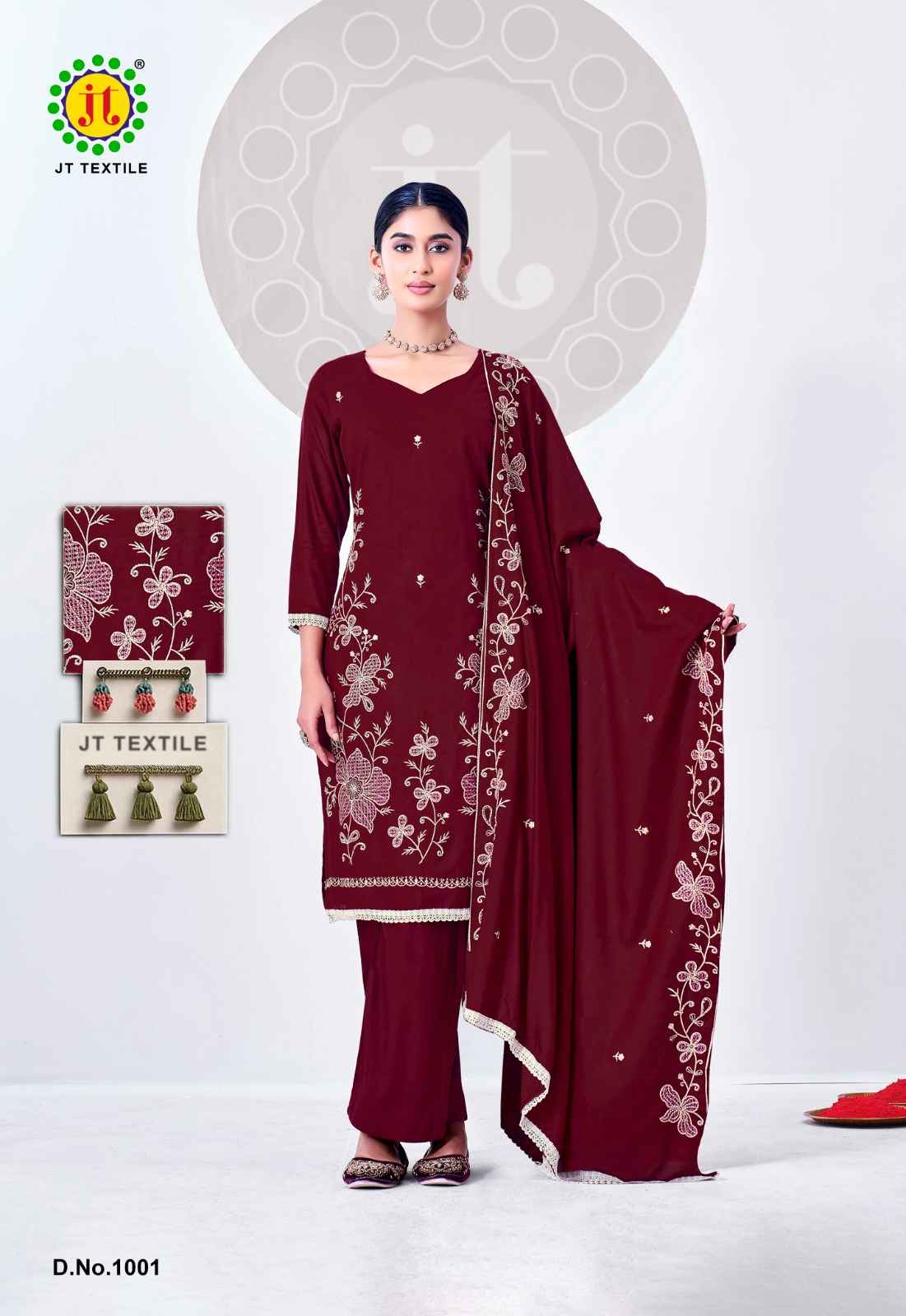 Jt Alina Vol 2 Rayon Dress Material 5 pcs Catalogue