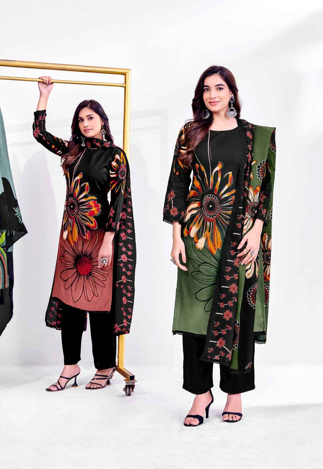 Jt Falguni Rayon Dress Material 5 pcs Catalogue