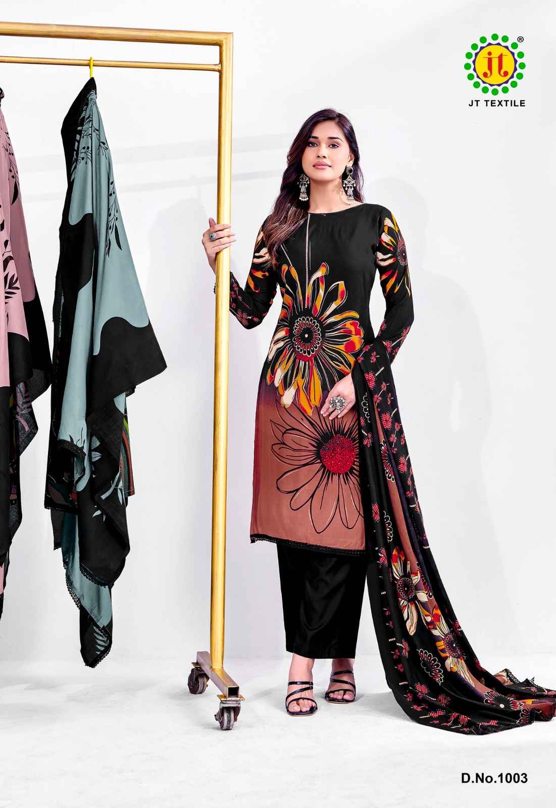Jt Falguni Rayon Dress Material 5 pcs Catalogue