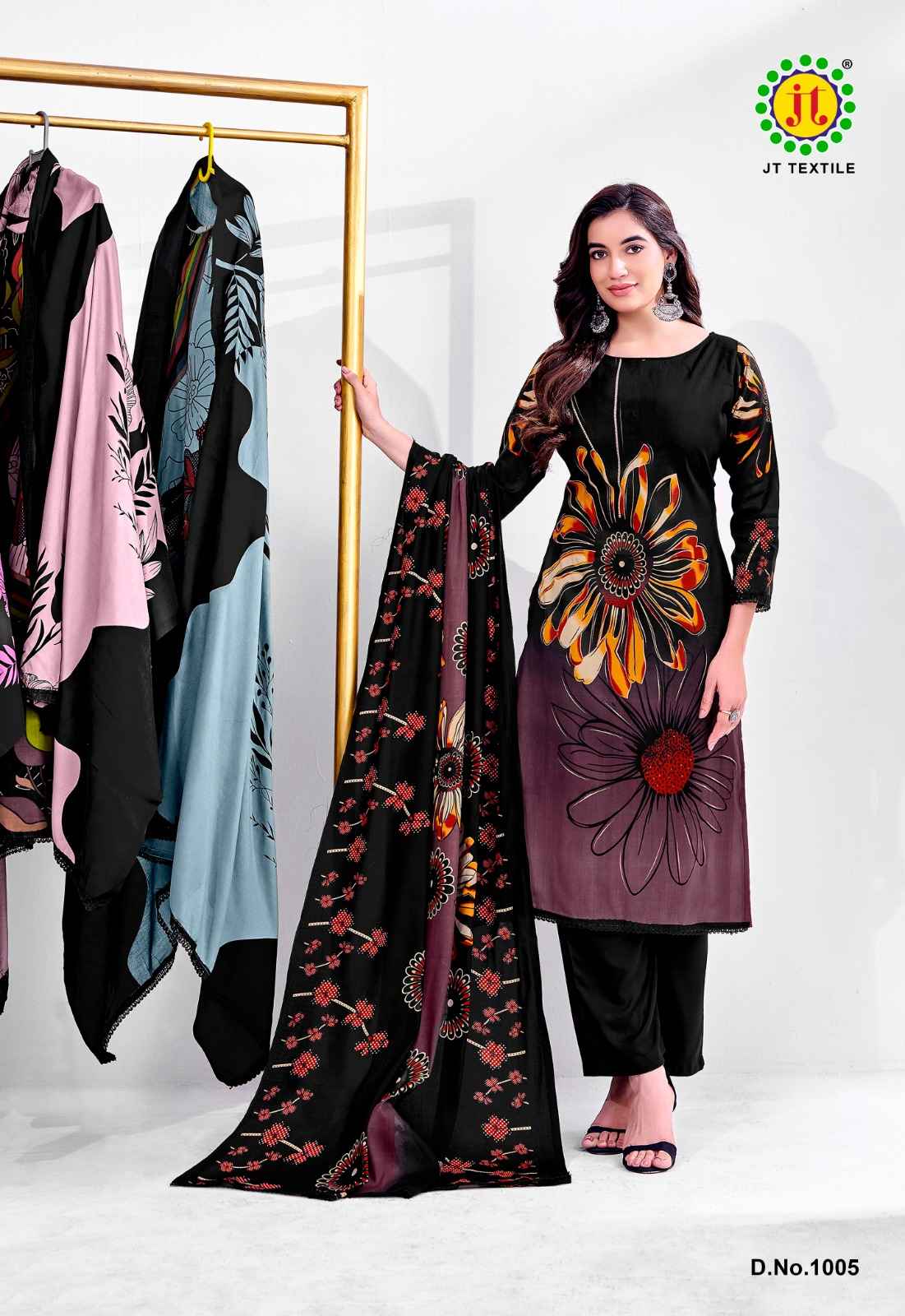 Jt Falguni Rayon Dress Material 5 pcs Catalogue
