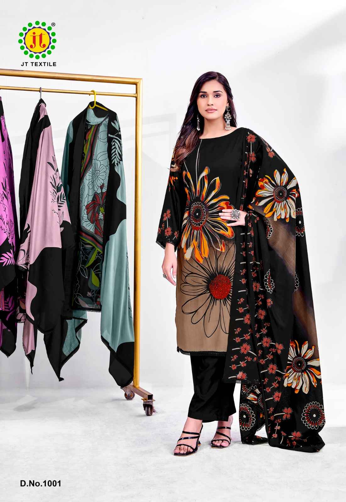 Jt Falguni Rayon Dress Material 5 pcs Catalogue