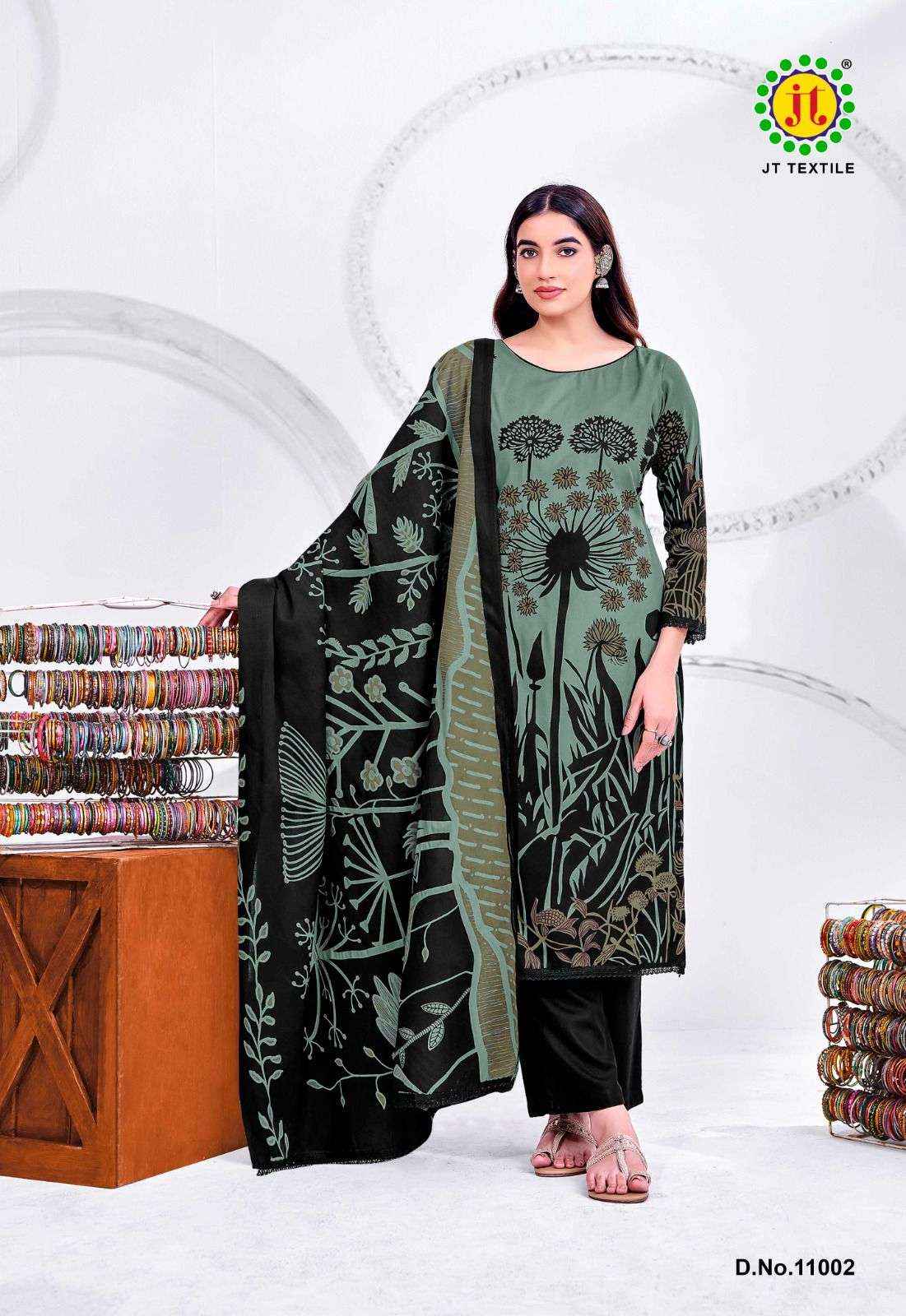 Jt Nigaar Vol 11 Rayon Dress Material 5 pcs Catalogue