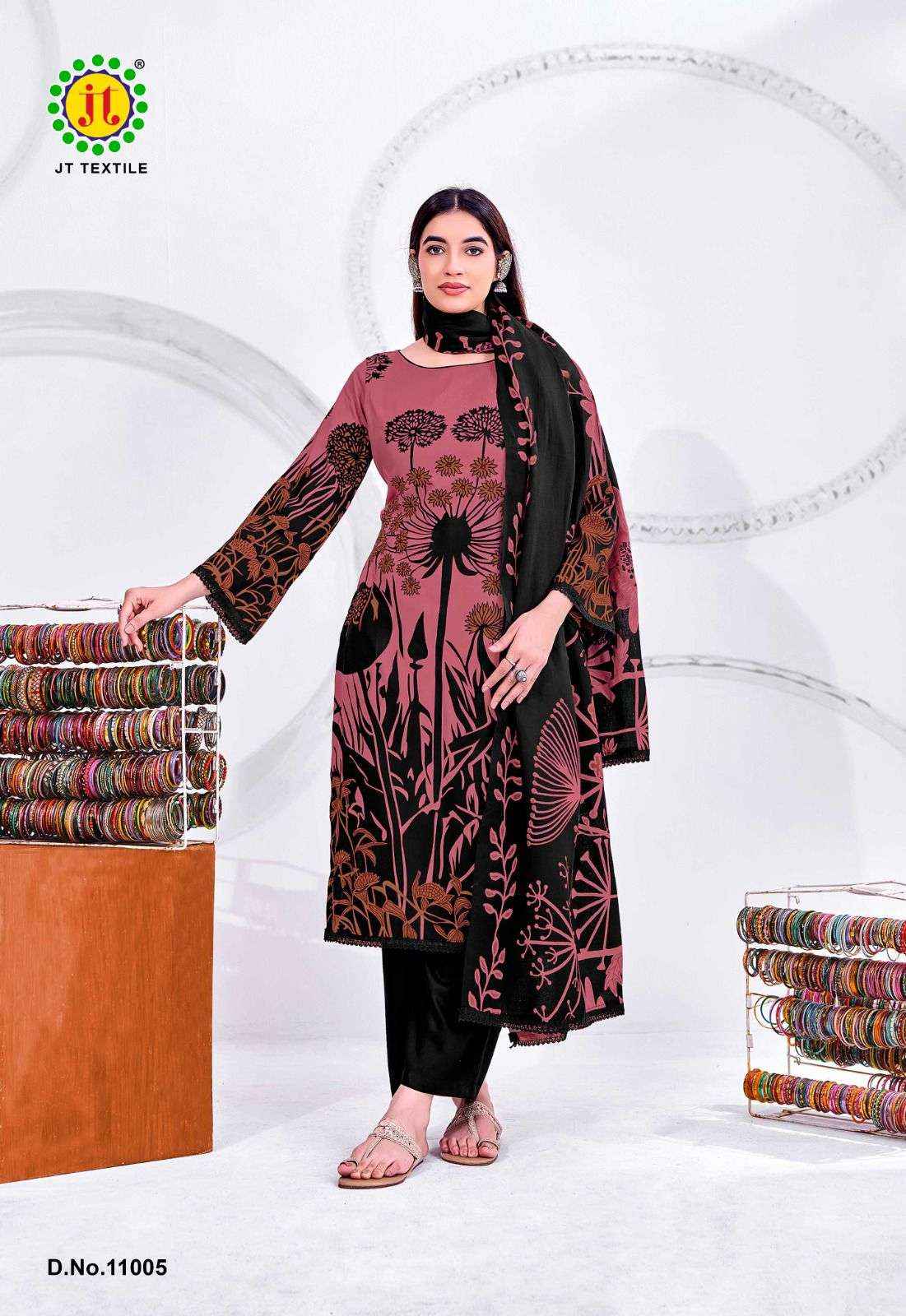 Jt Nigaar Vol 11 Rayon Dress Material 5 pcs Catalogue