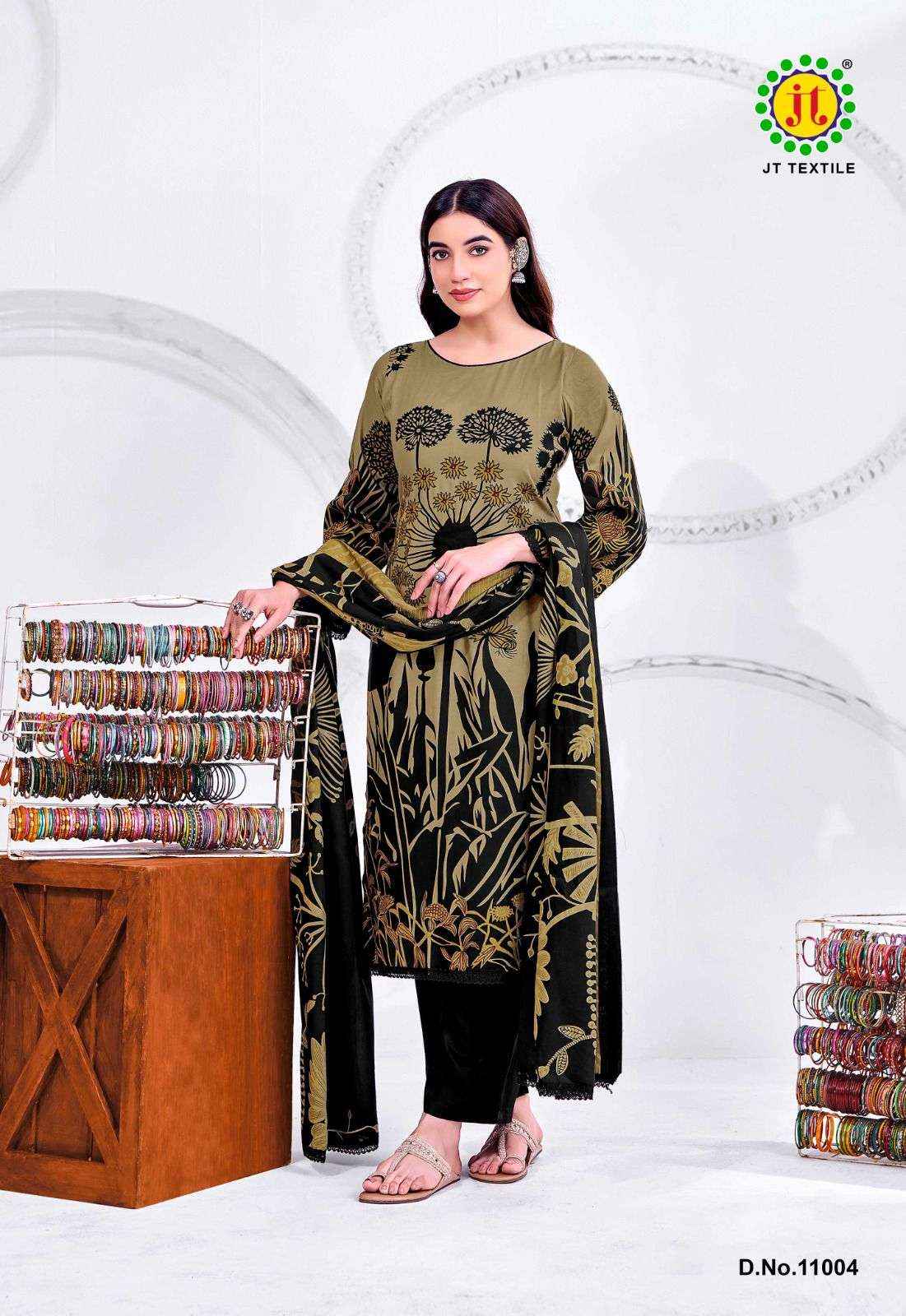 Jt Nigaar Vol 11 Rayon Dress Material 5 pcs Catalogue