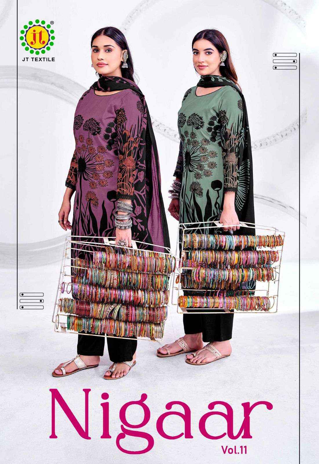 Jt Nigaar Vol 11 Rayon Dress Material 5 pcs Catalogue