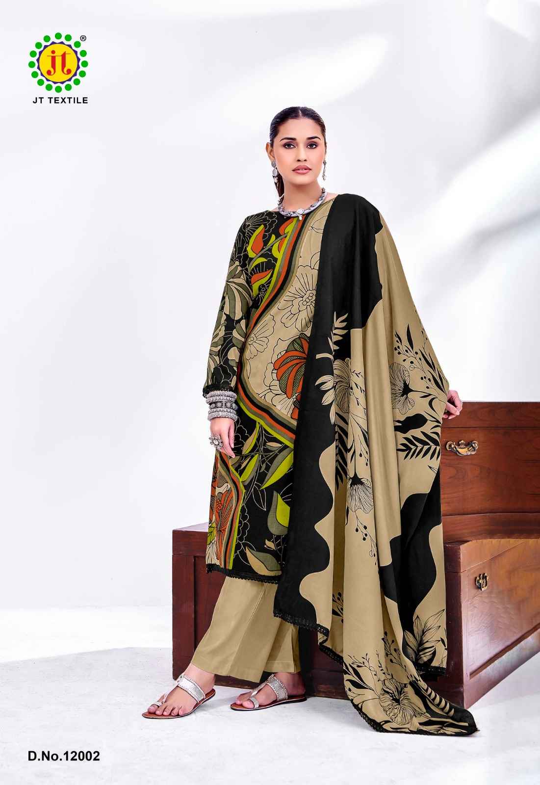 Jt Nigaar Vol 12 Rayon Dress Material 5 pcs Catalogue