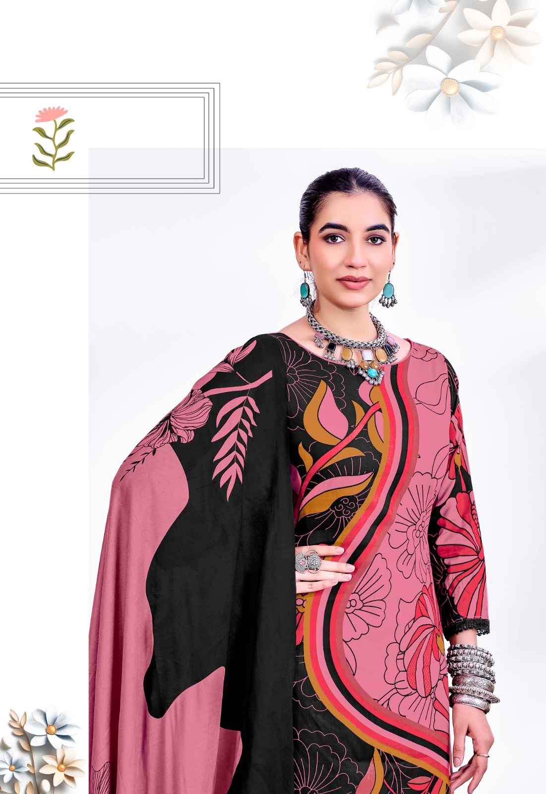 Jt Nigaar Vol 12 Rayon Dress Material 5 pcs Catalogue