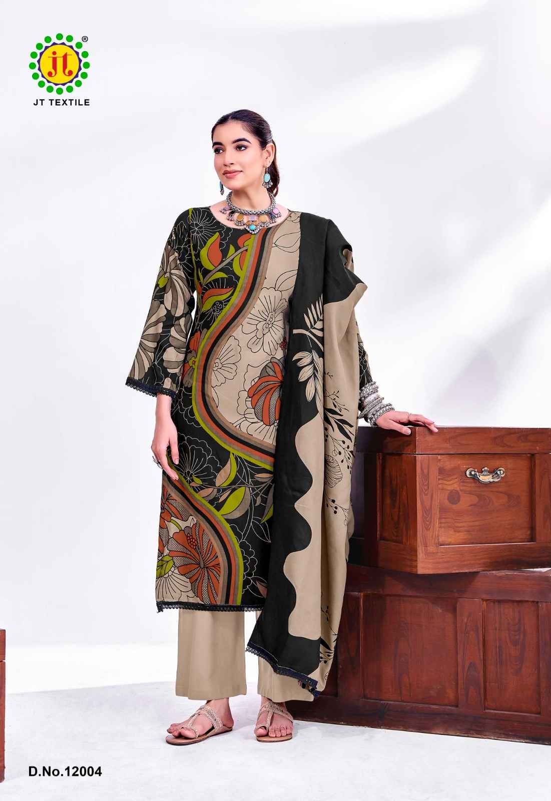 Jt Nigaar Vol 12 Rayon Dress Material 5 pcs Catalogue
