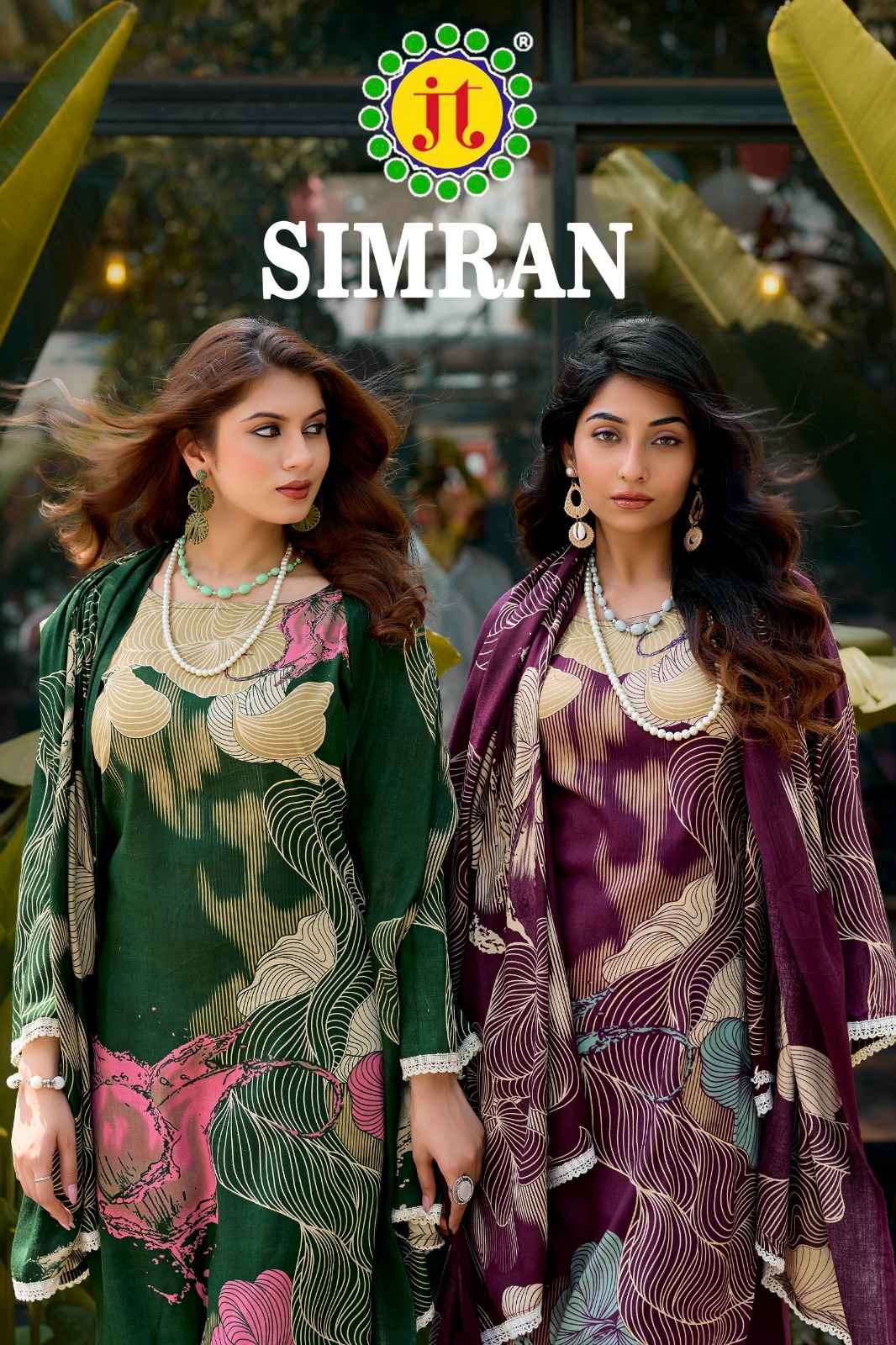 Jt Simran Rayon Dress Material 5 pcs Catalogue