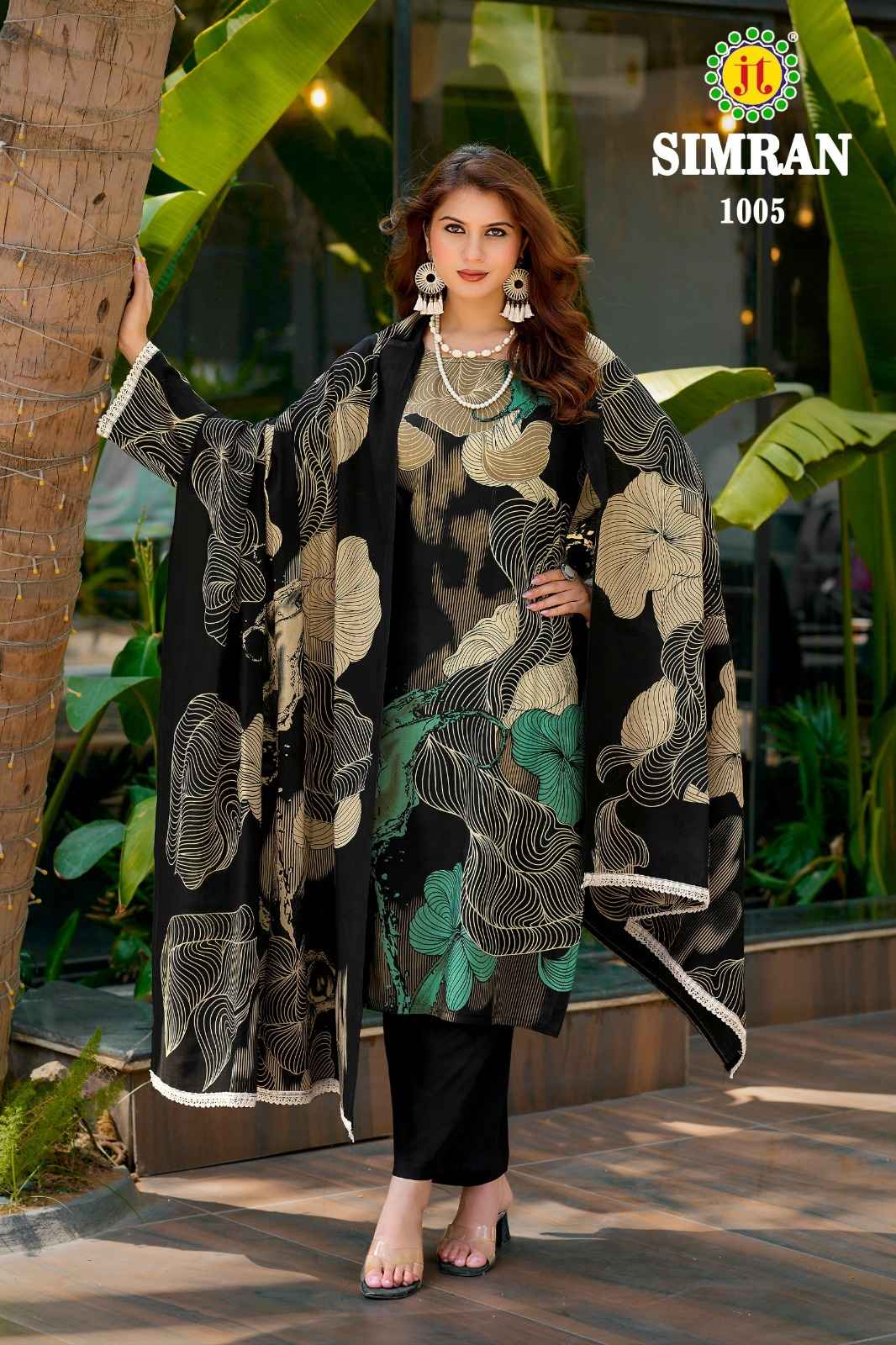 Jt Simran Rayon Dress Material 5 pcs Catalogue