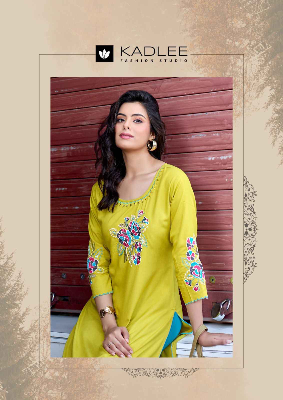 Kadlee Ladlee Vol 3 Rayon Kurti 6 pcs Catalogue