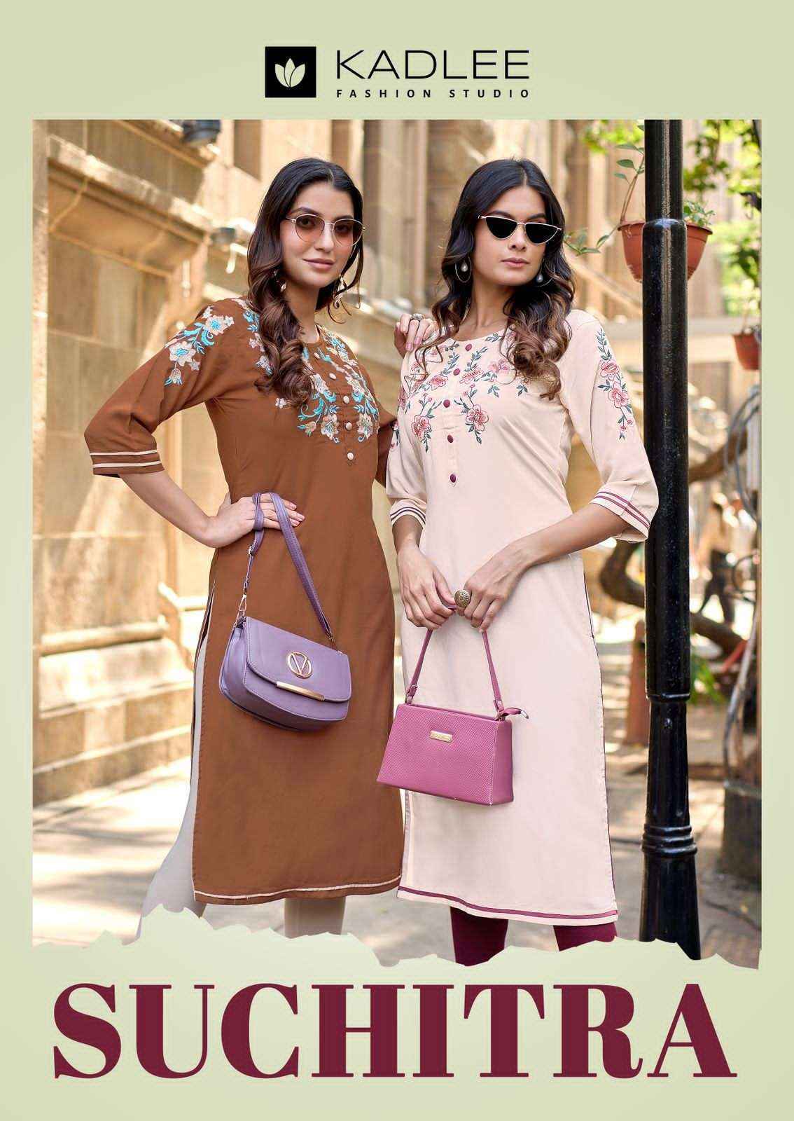 Kadlee Suchitra Rayon Kurti 6 pcs Catalogue