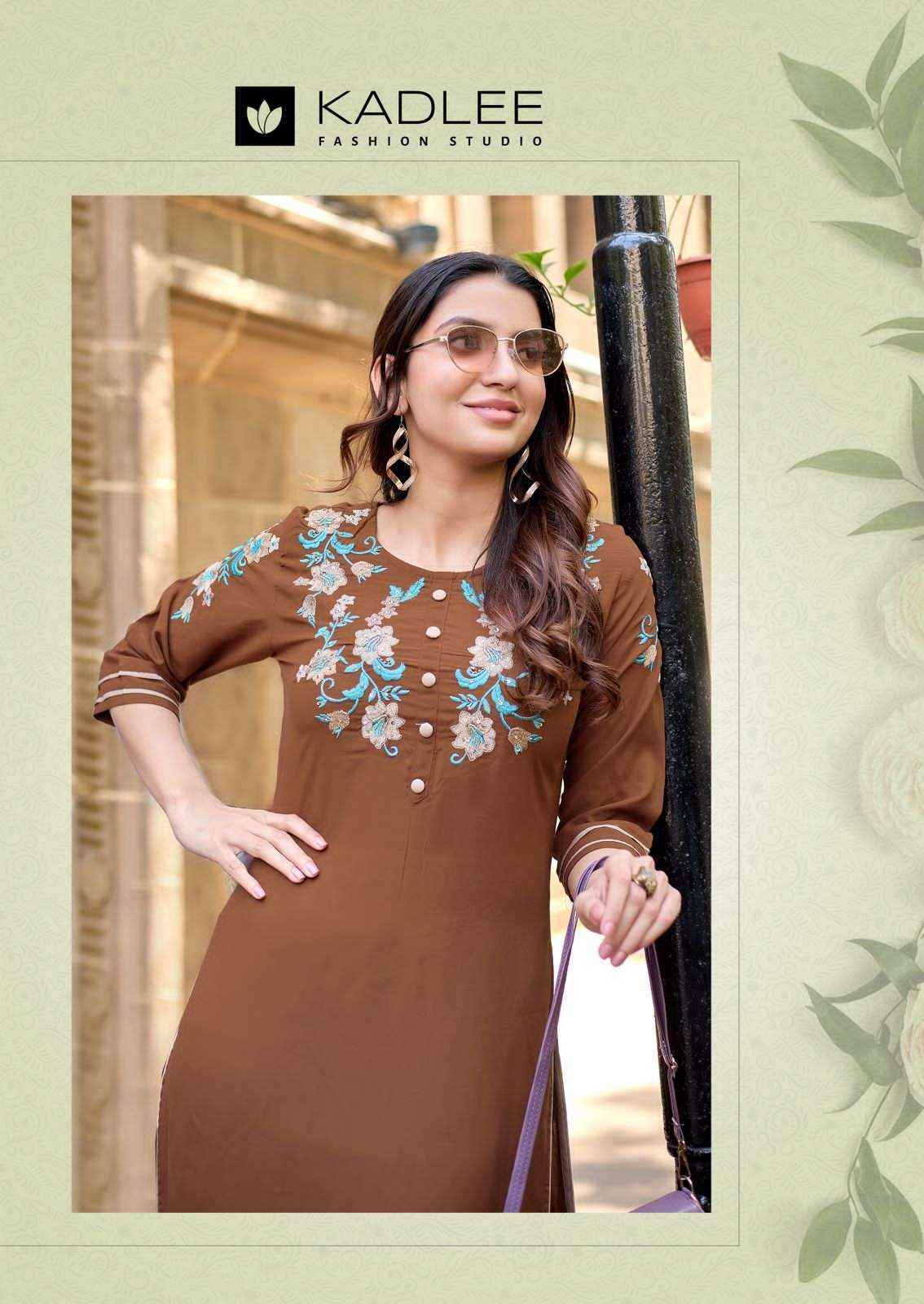 Kadlee Suchitra Rayon Kurti 6 pcs Catalogue