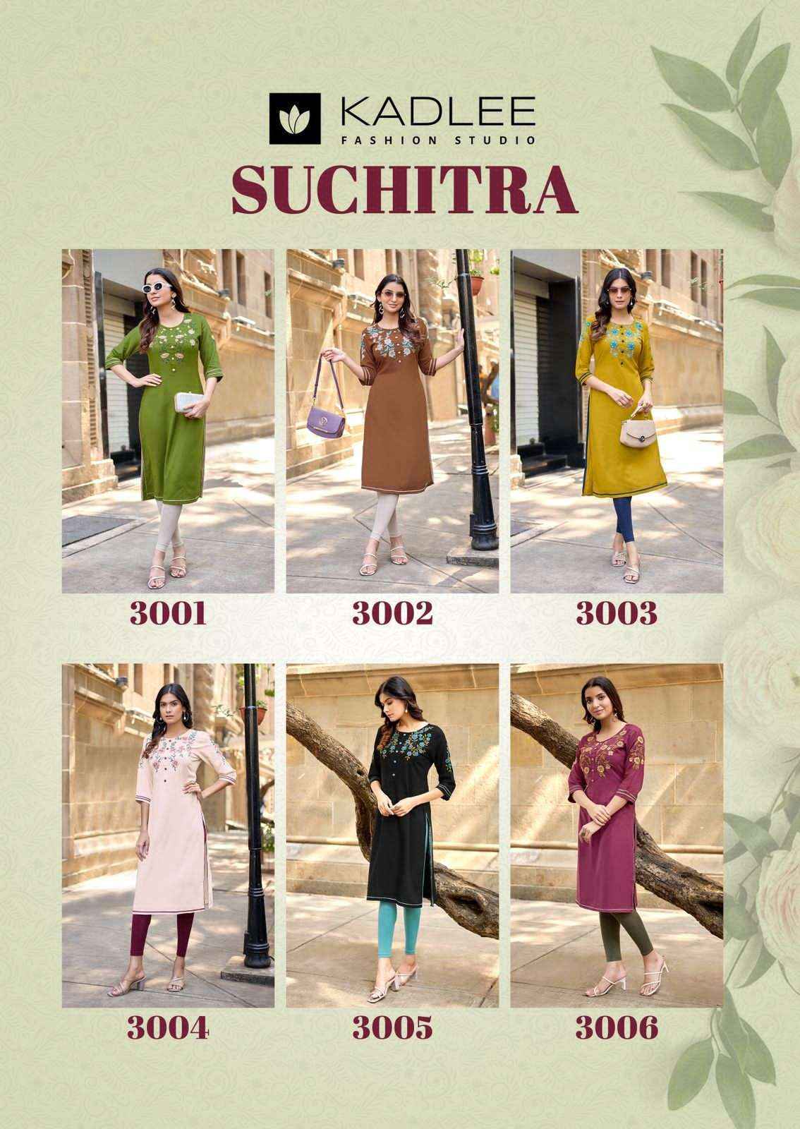 Kadlee Suchitra Rayon Kurti 6 pcs Catalogue