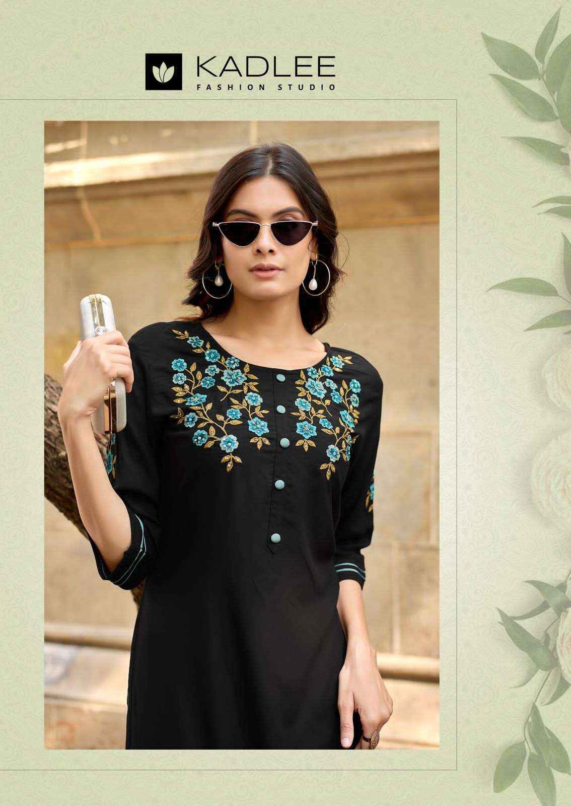 Kadlee Suchitra Rayon Kurti 6 pcs Catalogue