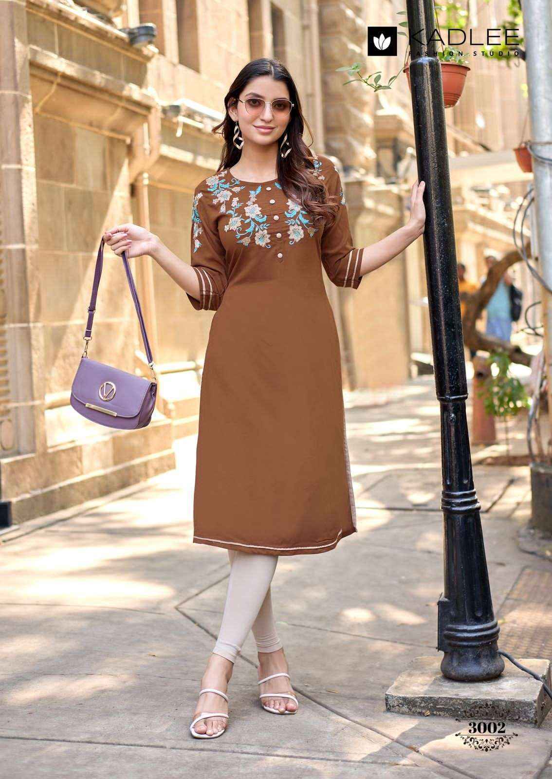 Kadlee Suchitra Rayon Kurti 6 pcs Catalogue