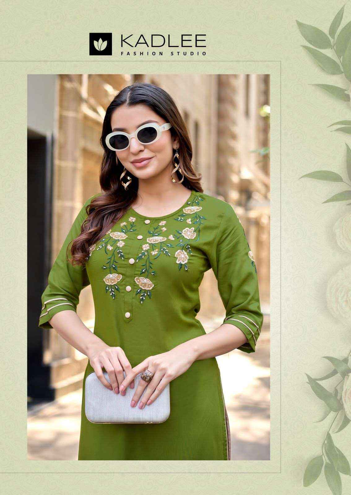 Kadlee Suchitra Rayon Kurti 6 pcs Catalogue