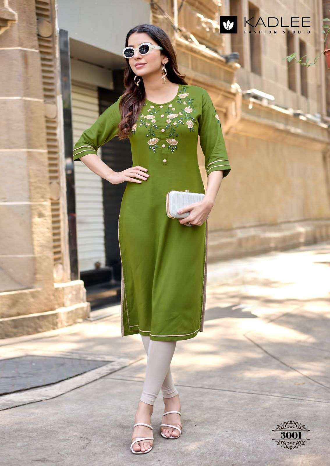 Kadlee Suchitra Rayon Kurti 6 pcs Catalogue