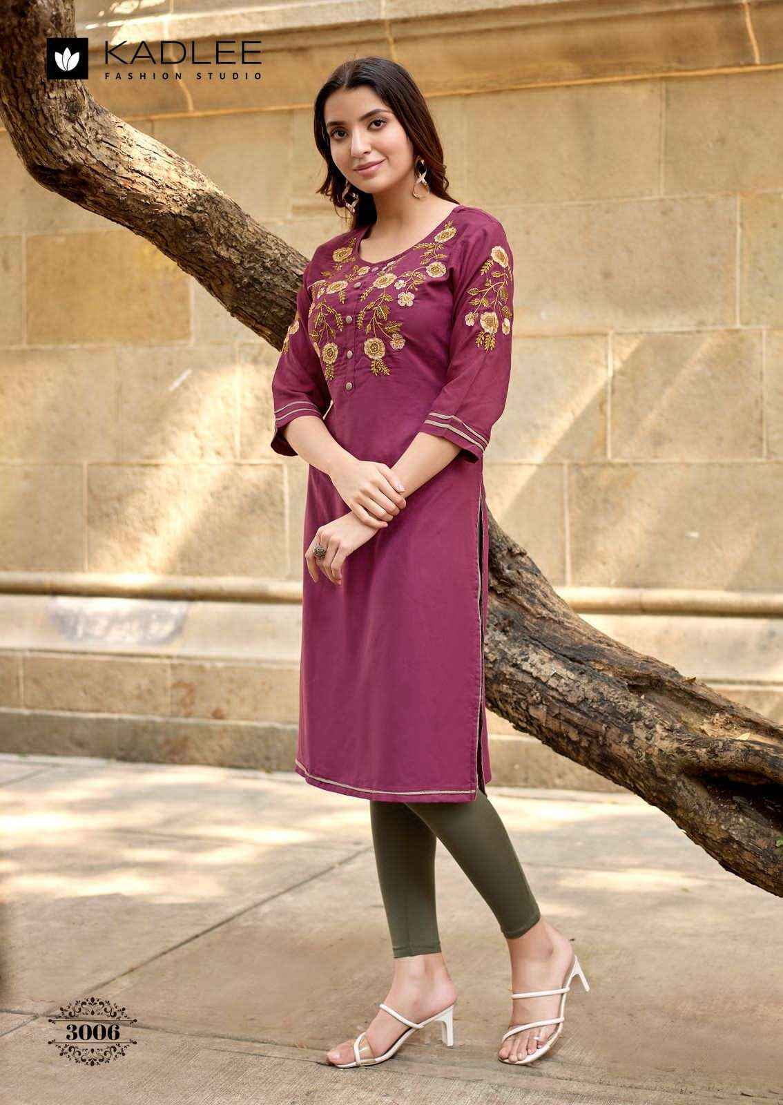 Kadlee Suchitra Rayon Kurti 6 pcs Catalogue