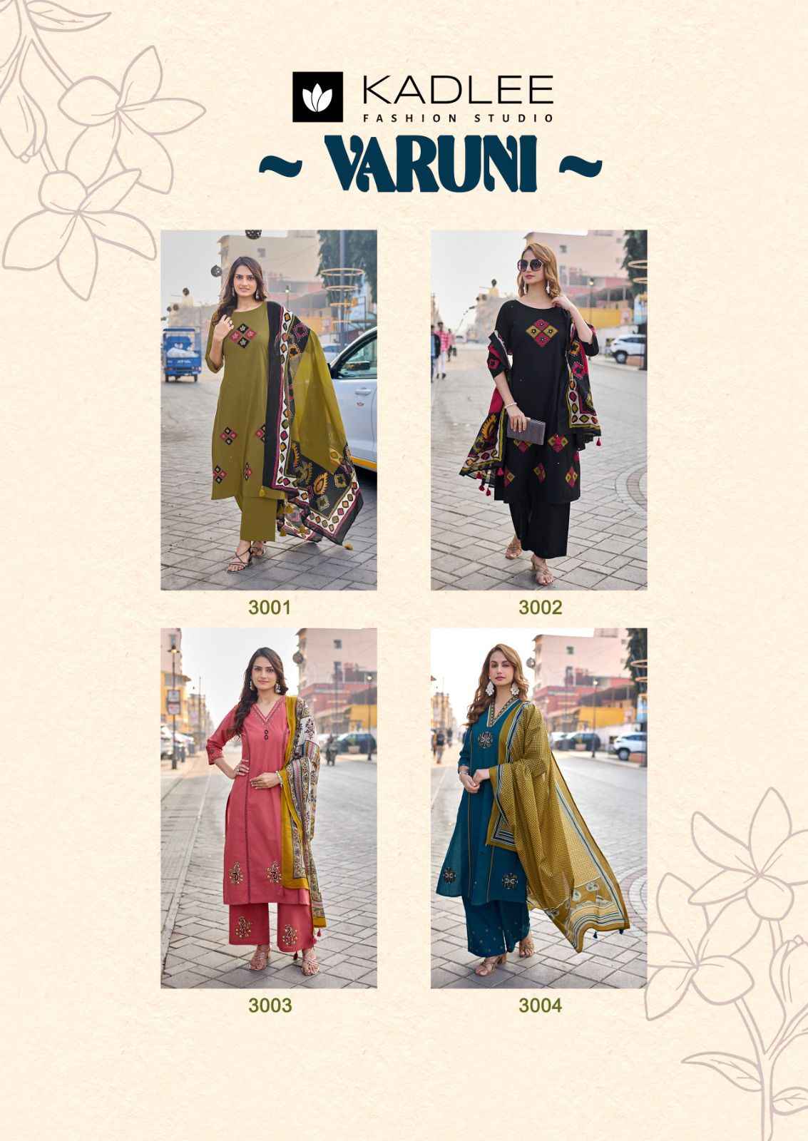Kadlee Varuni Dhabu Cotton Kurti Combo 4 pcs Catalogue
