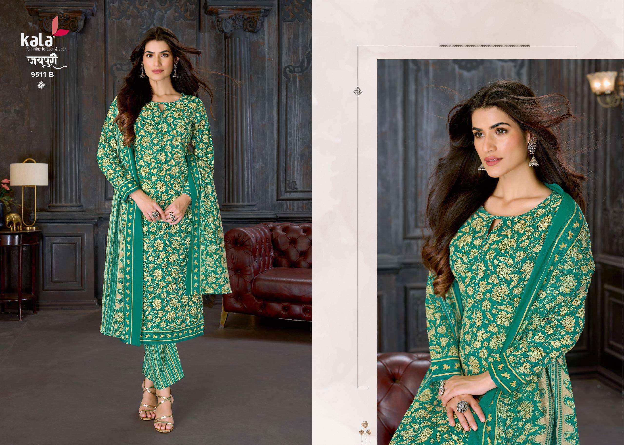 Kala Jaipuri Vol 10 Cotton Dress Material 12 Pc Catalogue