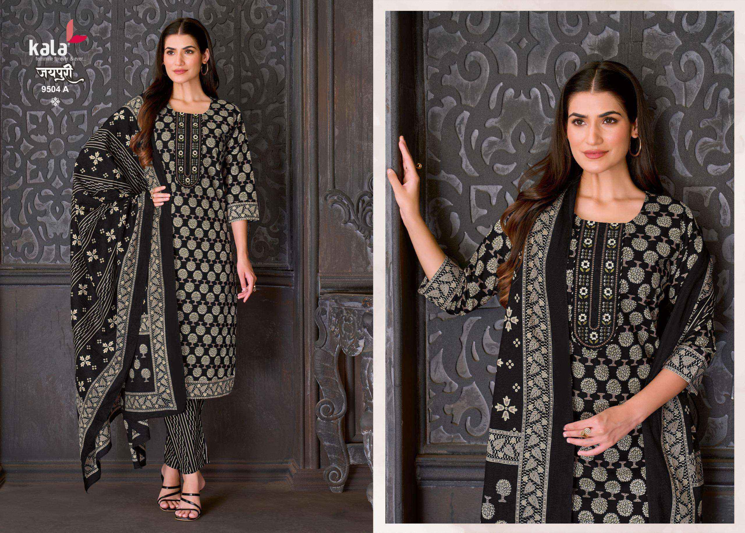 Kala Jaipuri Vol 10 Readymade Cotton Dress 12 Pc Catalogue