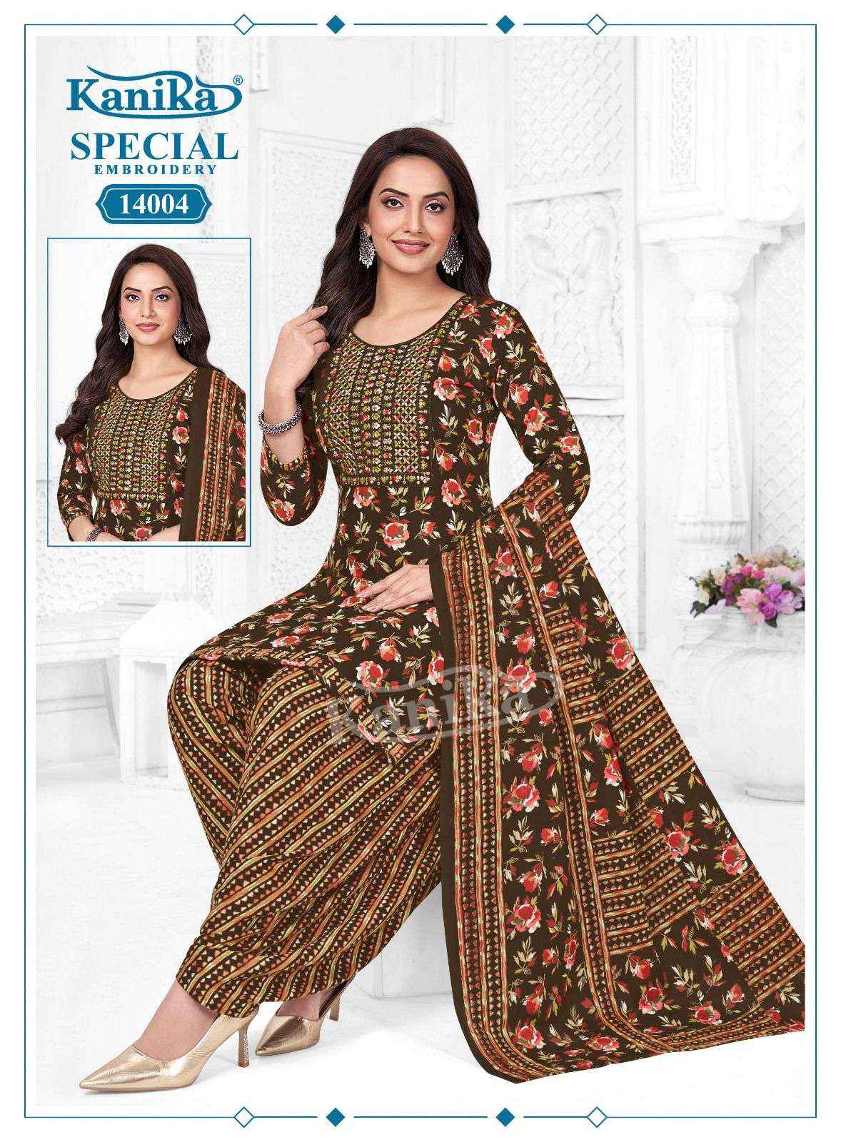Kanika Special Embroidery Vol 14 Cotton Kurti Combo 12 pcs Catalogue