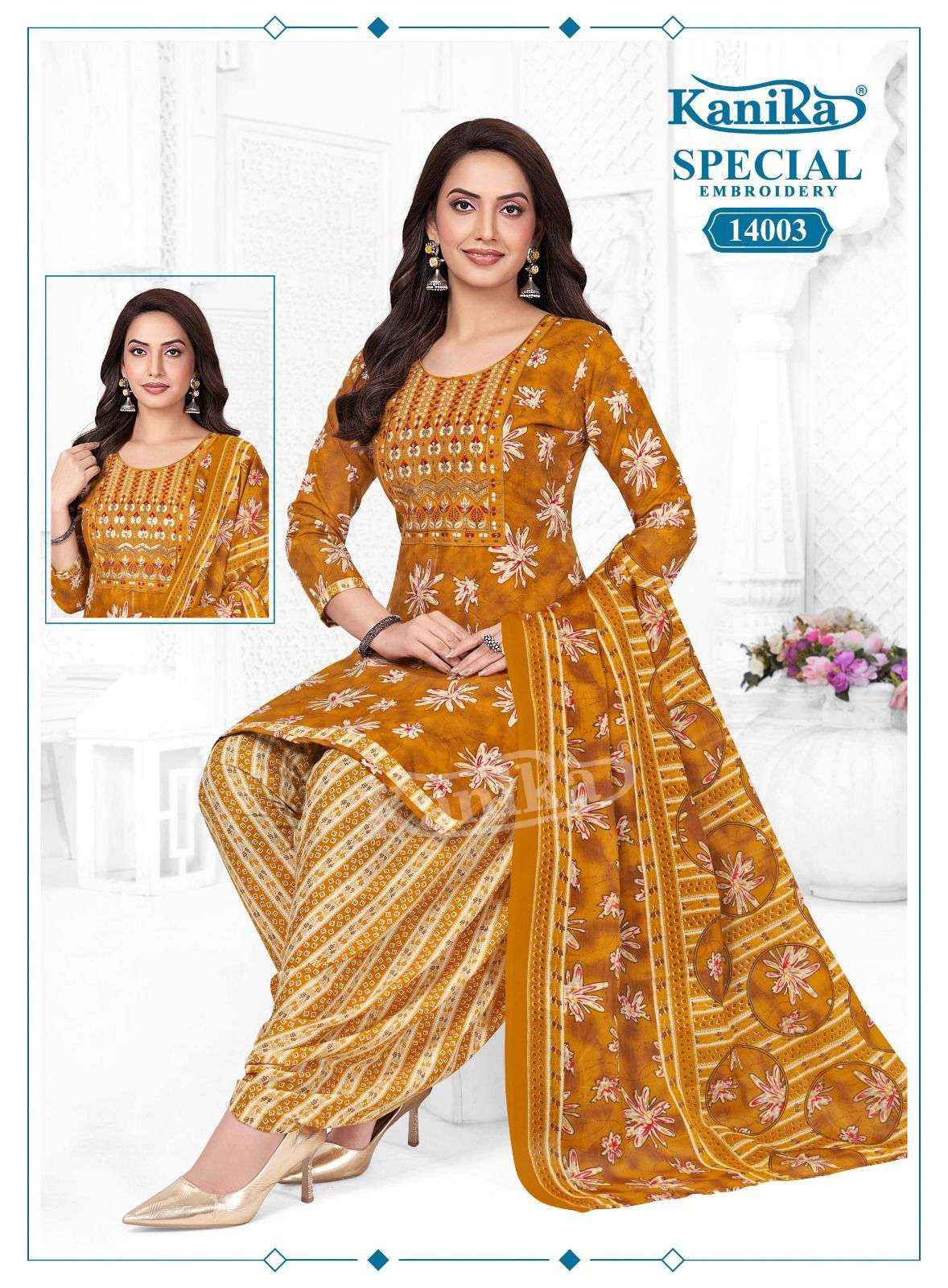 Kanika Special Embroidery Vol 14 Cotton Kurti Combo 12 pcs Catalogue